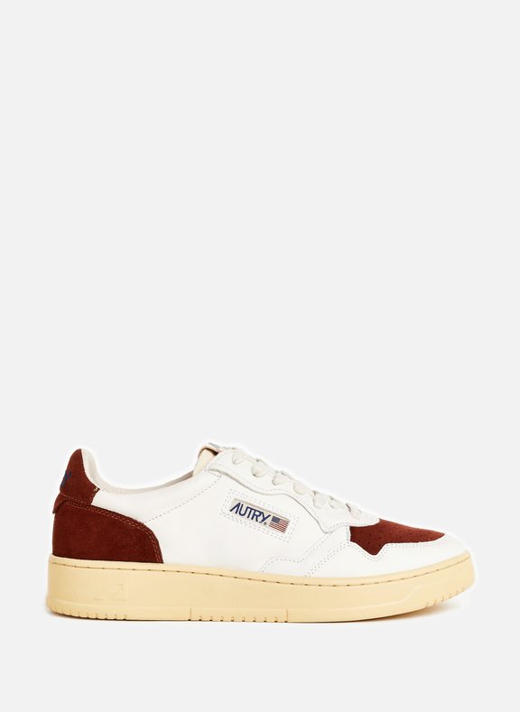 AUTRY Medalist leather and suede sneakers White