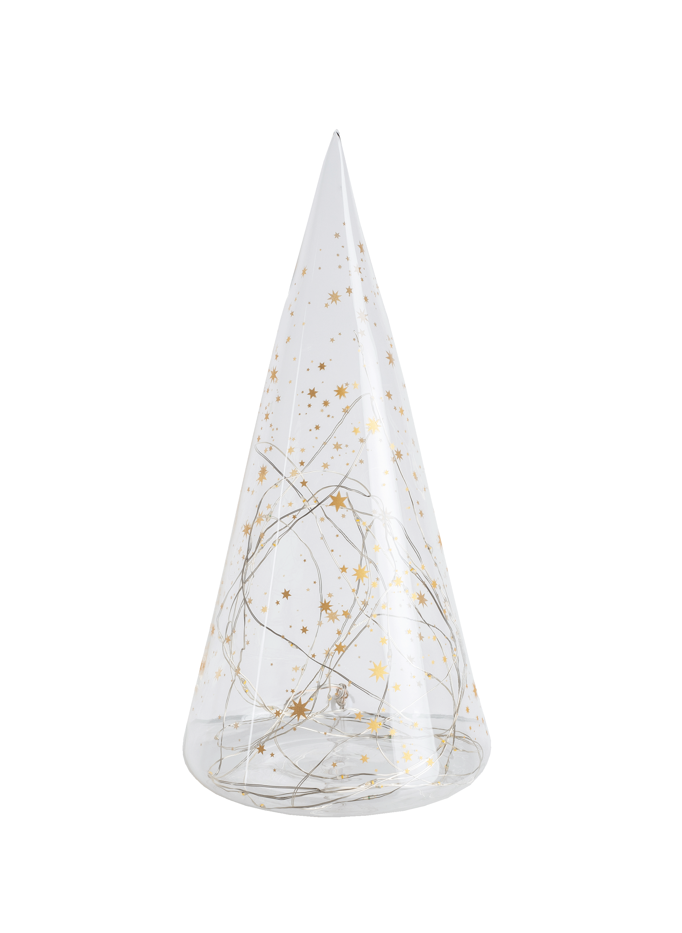 RADER Sapin lumineux en verre motif étoiles Transparent