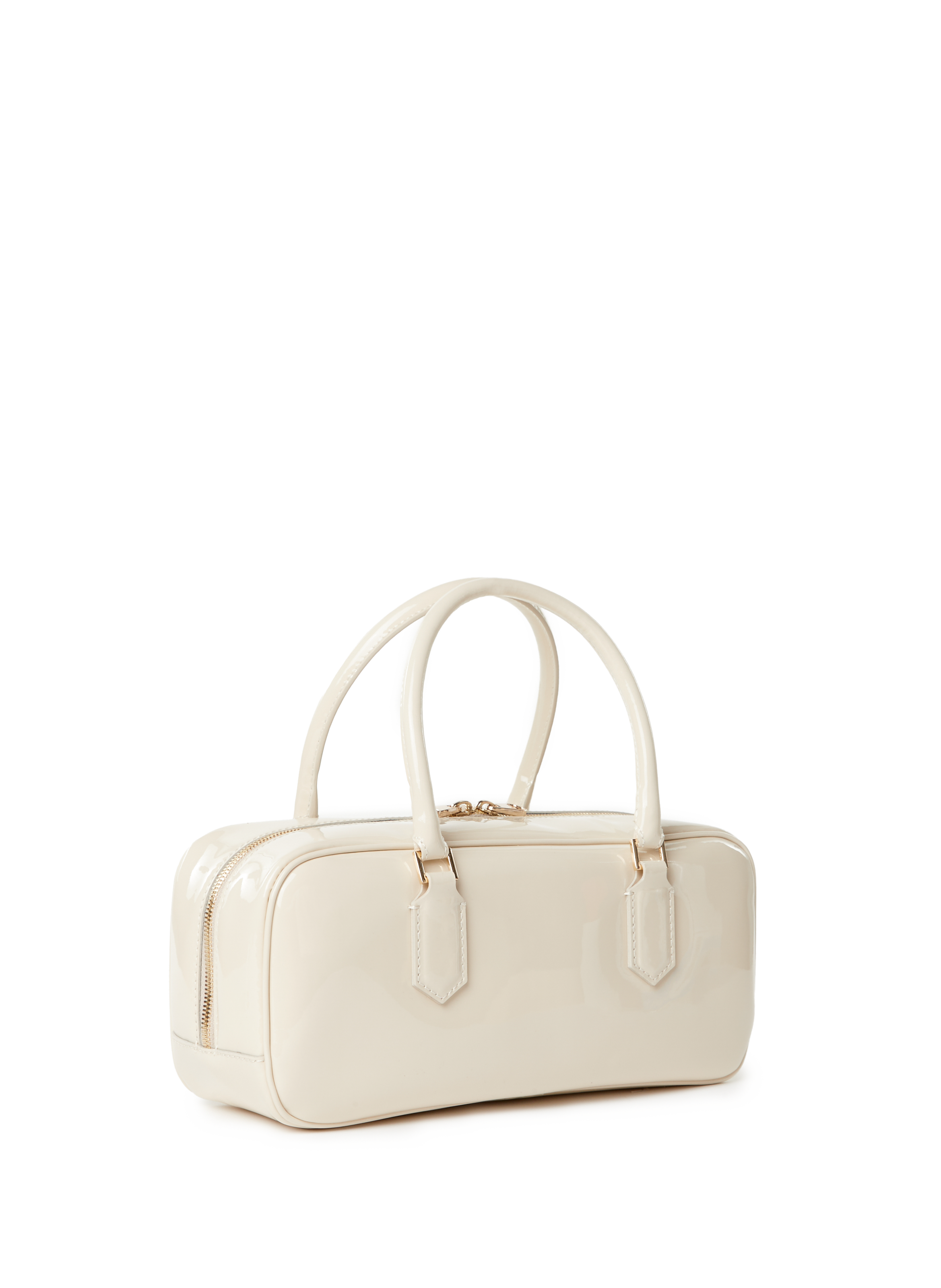 Sac à main Fling S en cuir verni Beige