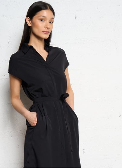 IKKS ÄRMELLOS - Robe longue - black/noir IKKS ÄRMELLOS - Robe longue - black/noir