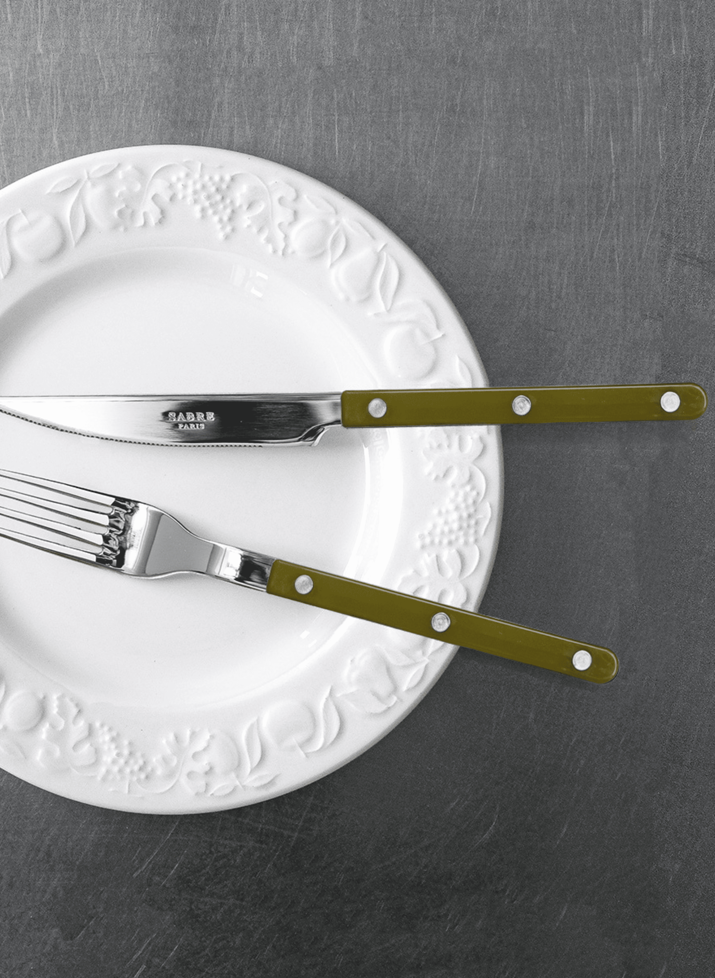Set de 4 couverts de table, bistrot SABRE PARIS Vert