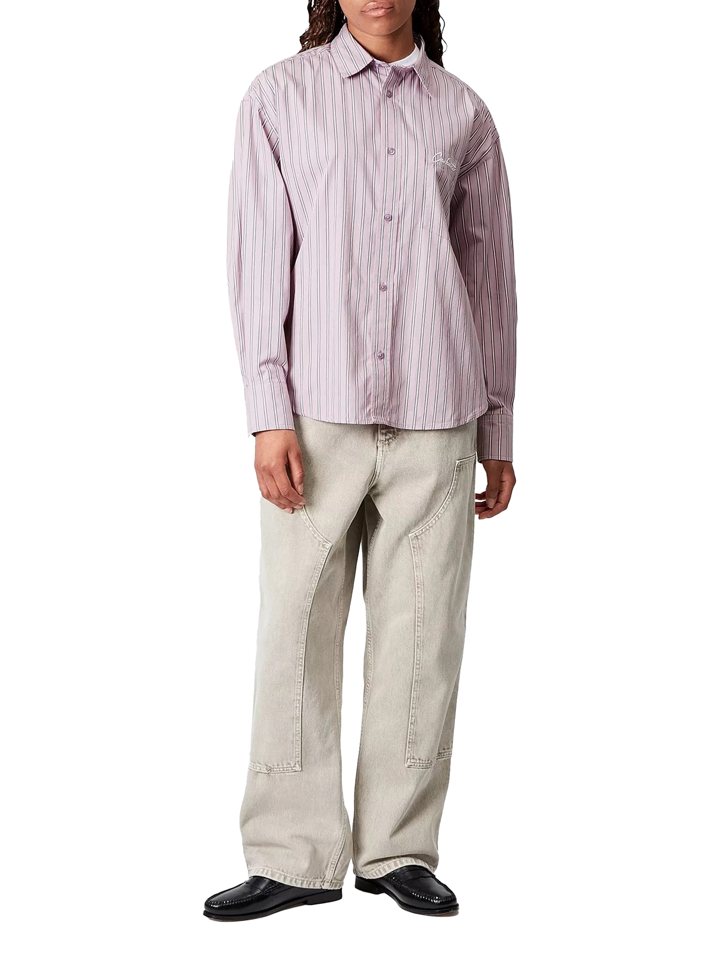 Striped shirt L/S Grimsby CARHARTT WIP Pink