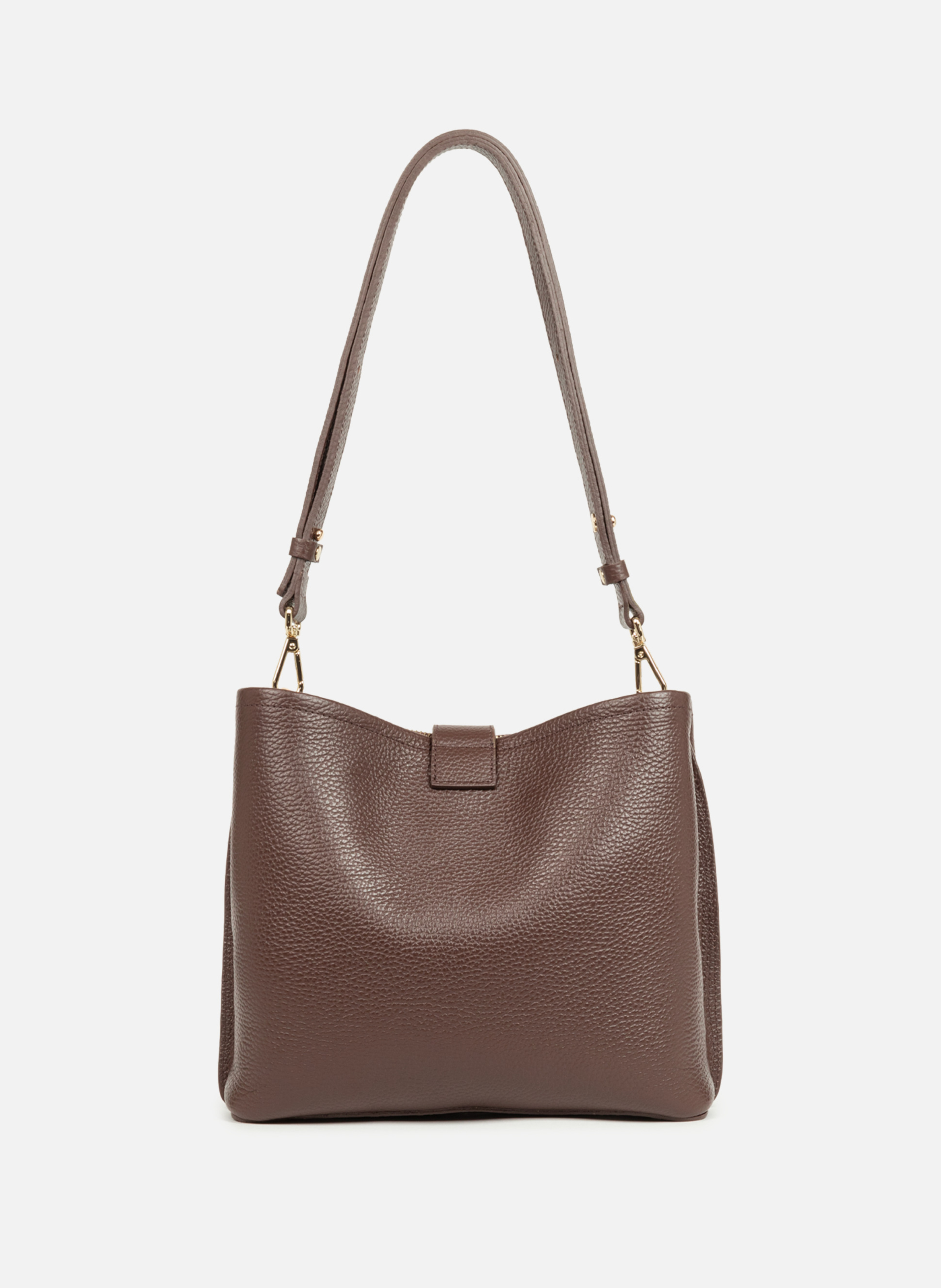 Sac seau - top double LANCASTER Marron