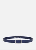 Belt - Ceinture Cuir Lisse Femme  Bleu cendre
