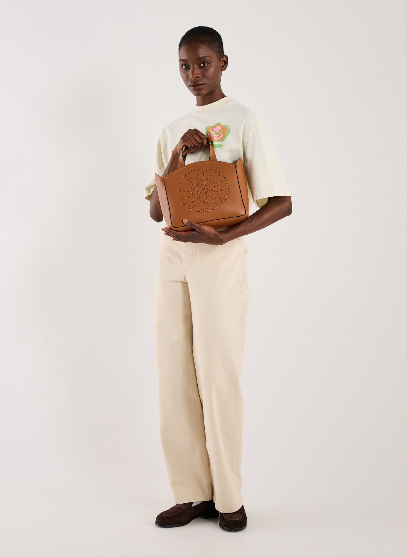 Sac à main en cuir KARL LAGERFELD Marron