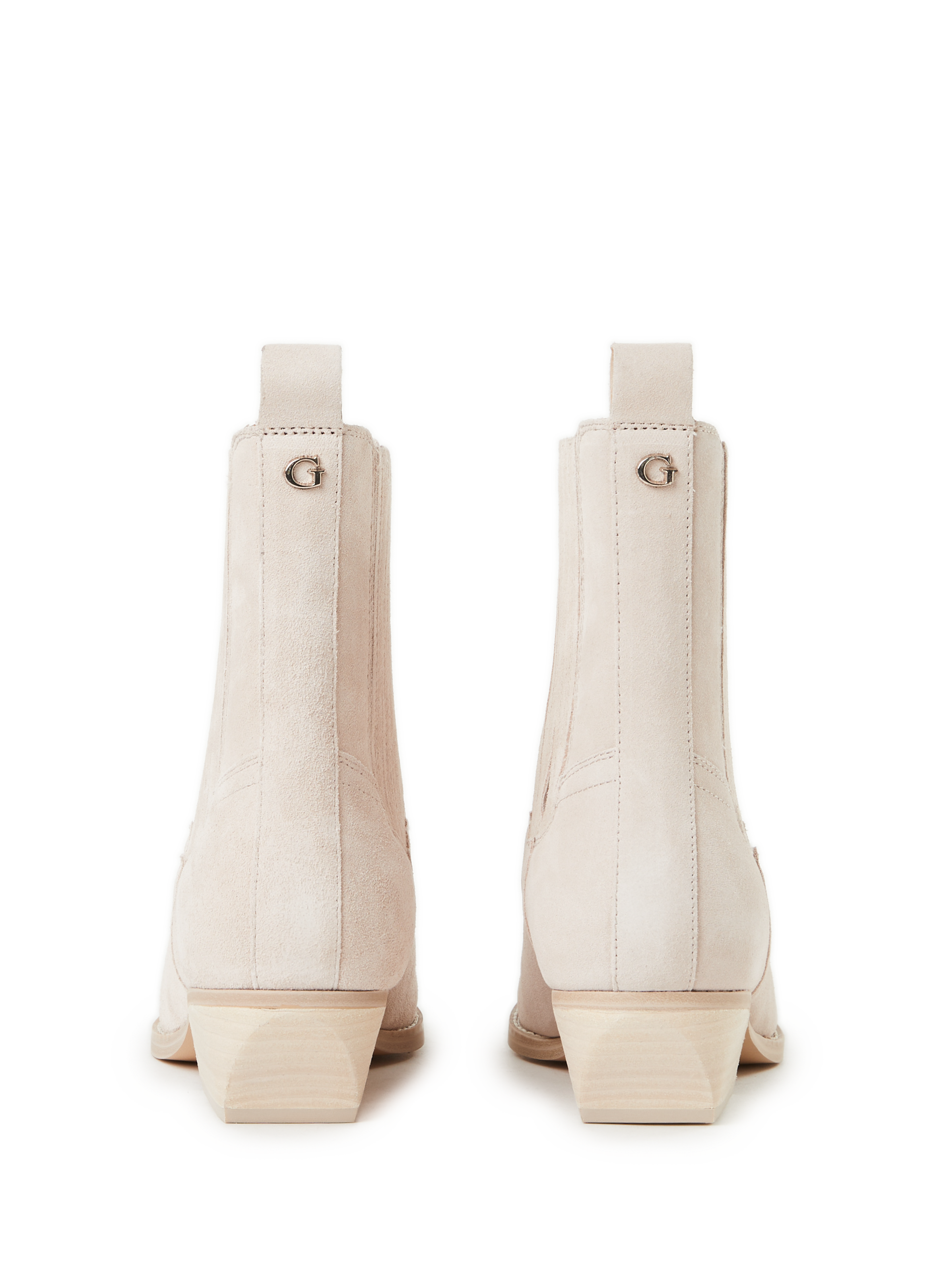 Velvet leather heel ankle boots Lanna 2 GUESS Brown