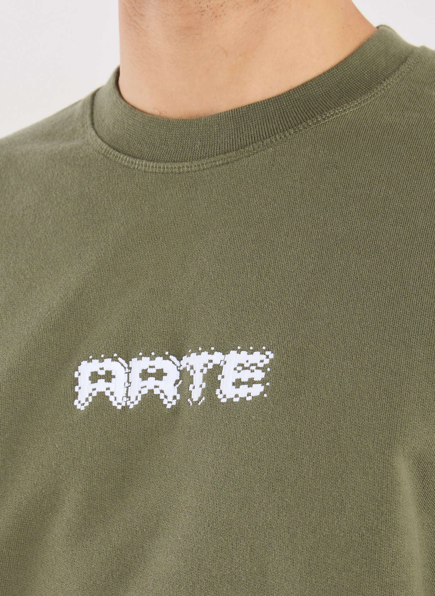 Sweat brodé en coton ARTE ANTWERP Kaki