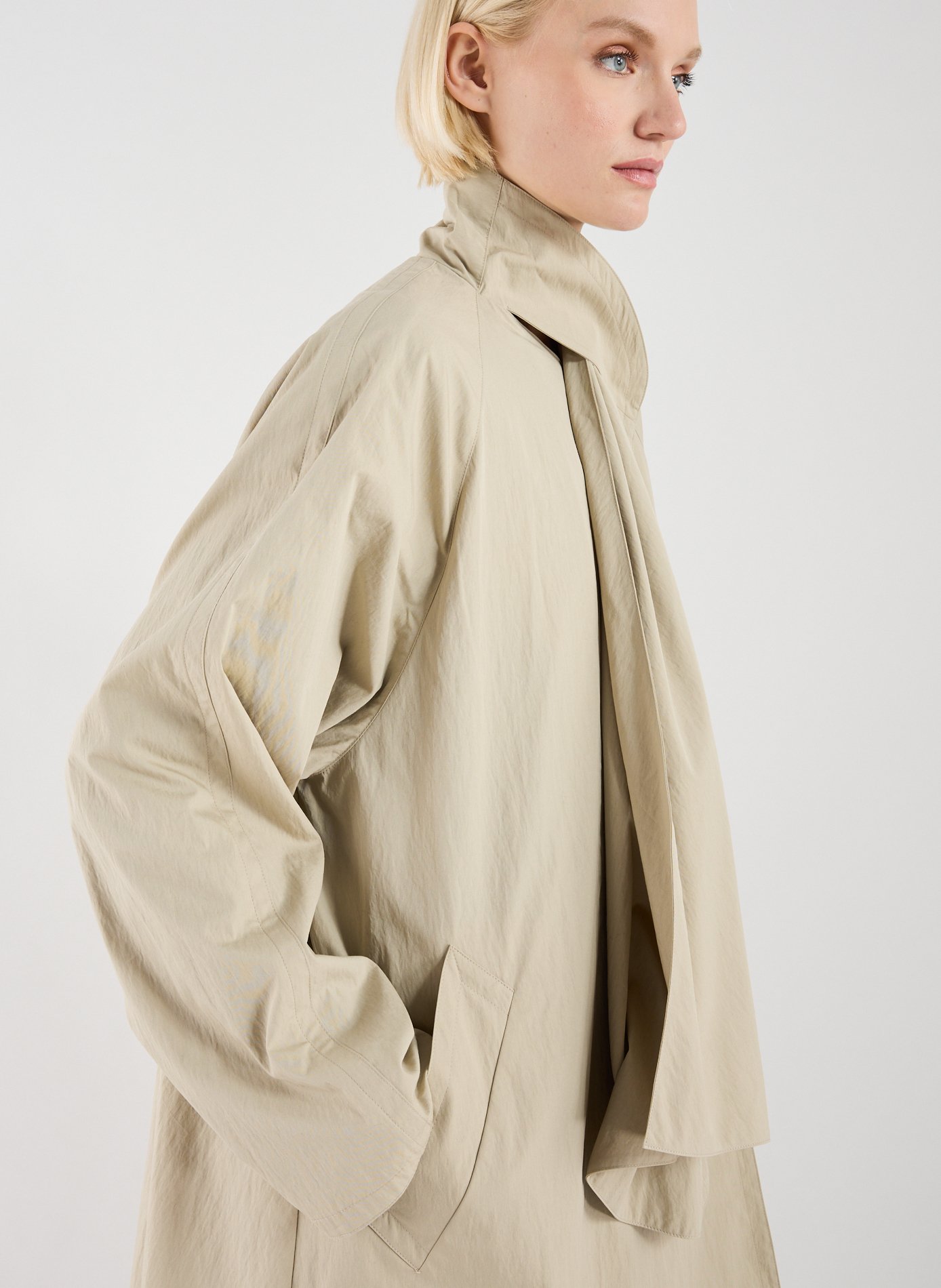 Long coat in blended cotton LE 17 SEPTEMBRE Beige