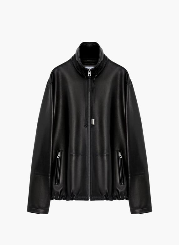 Zipped lamb nappa leather jacket Black Loewe - Men | Printemps Zipped lamb nappa leather jacket Black Loewe - Men | Printemps
