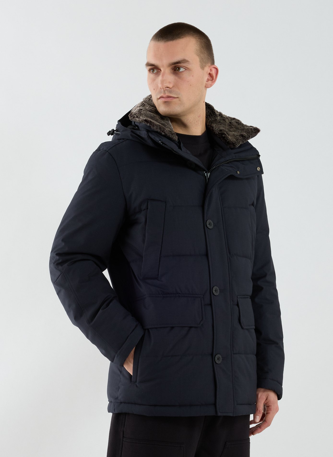 Plaza 3.0 Quilted Hooded Jacket STRELLSON Blue