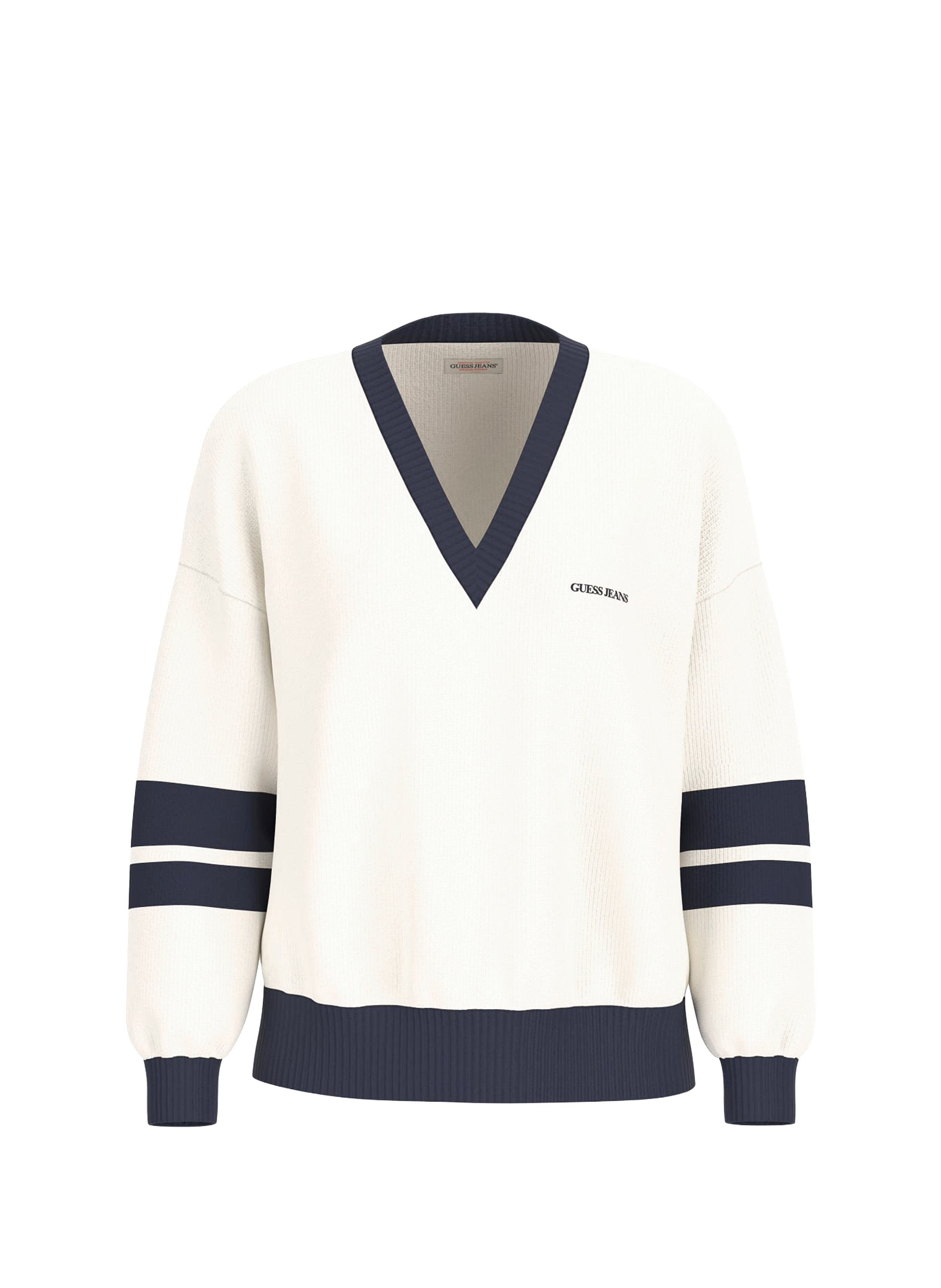 Pull droit en coton mélangé GUESS Beige