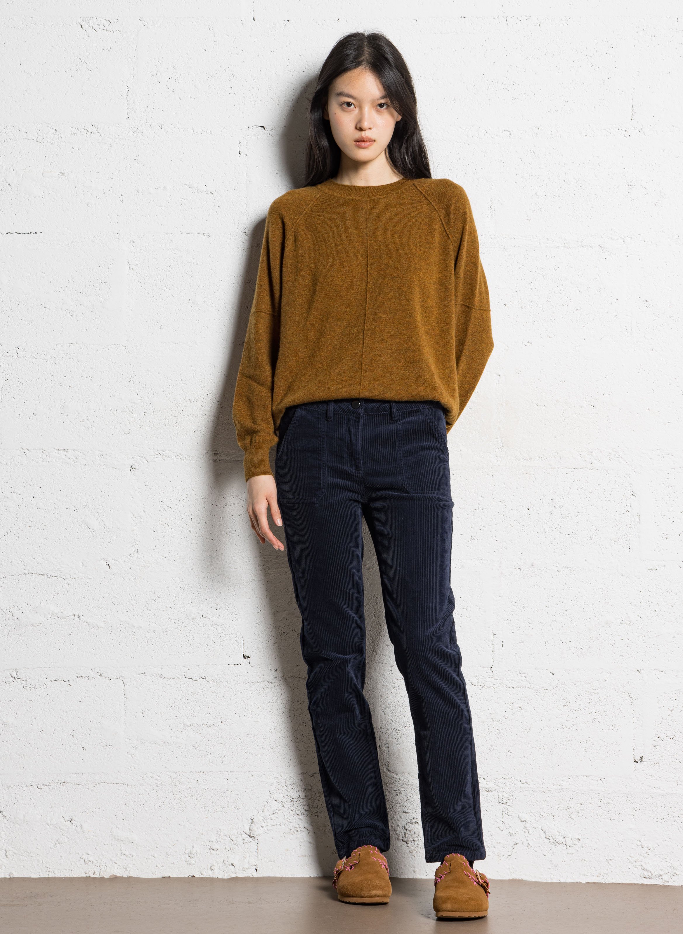 Pantalon chino en coton mélangé nalla MAISON 123 Violet