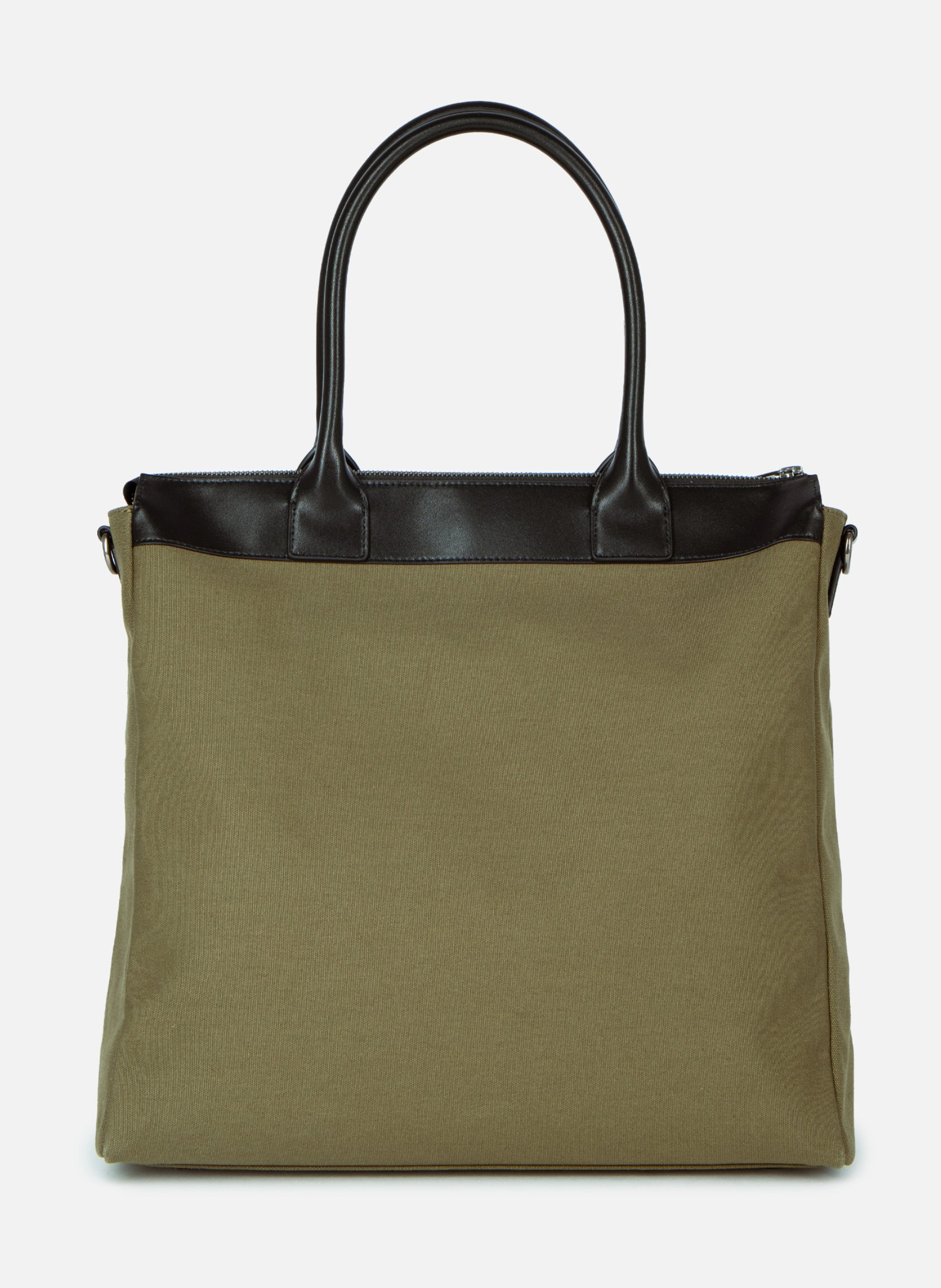 Sac cabas canvas et cuir THE KOOPLES Vert