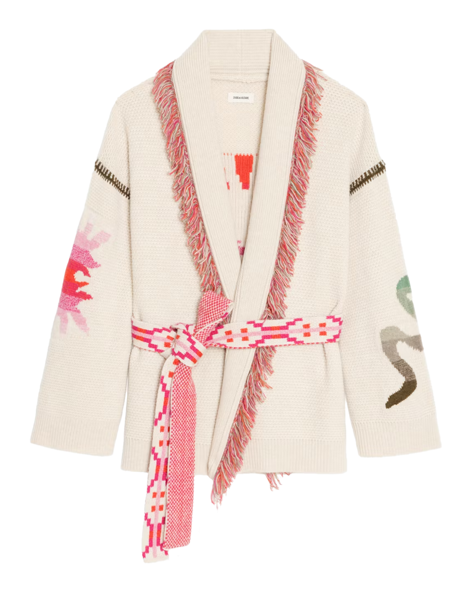 Manteau droit col châle en laine et cachemire alpa ZADIG&VOLTAIRE Beige