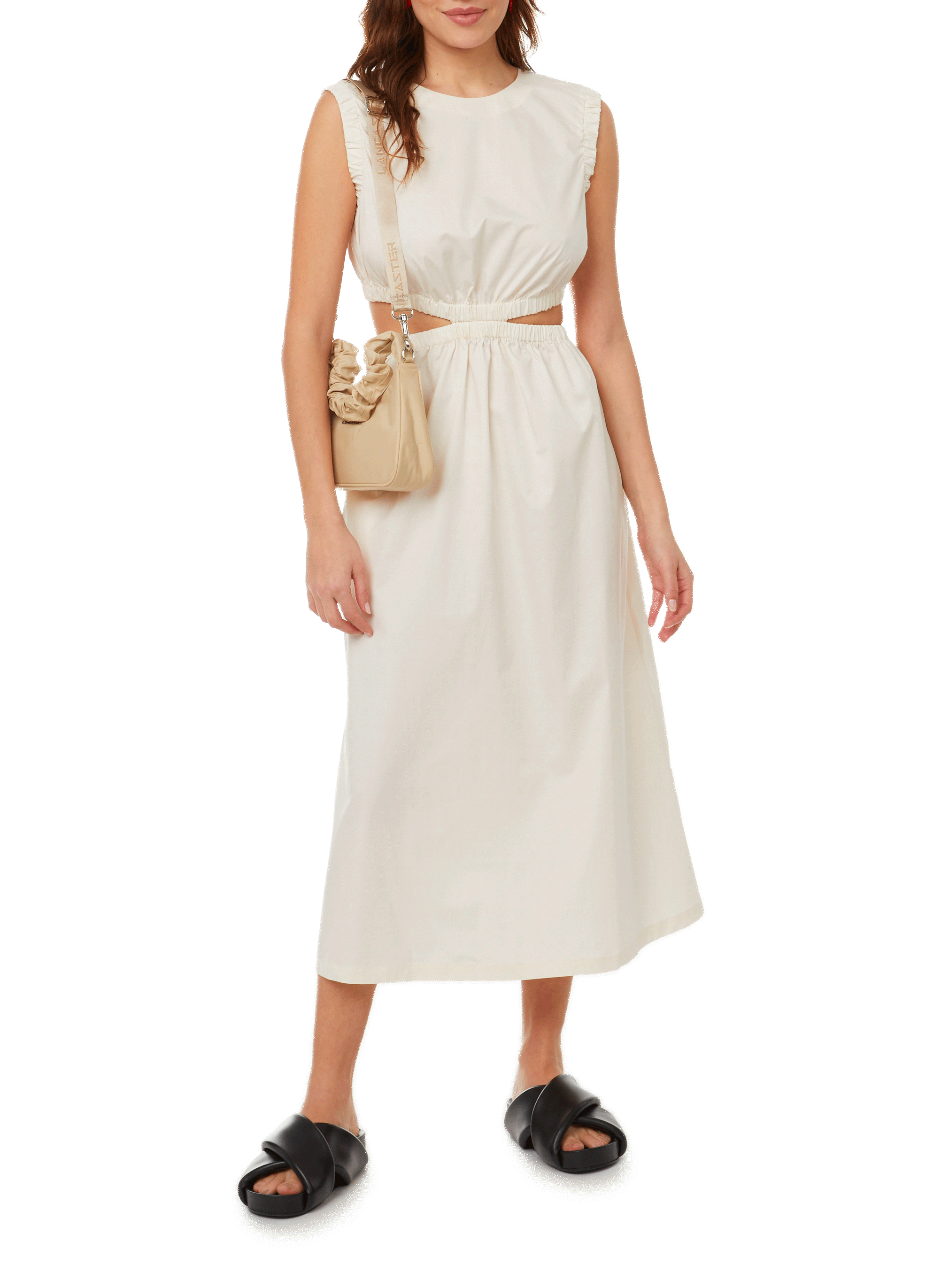 Robe Cut-out en coton mélangé SAISON 1865 Beige