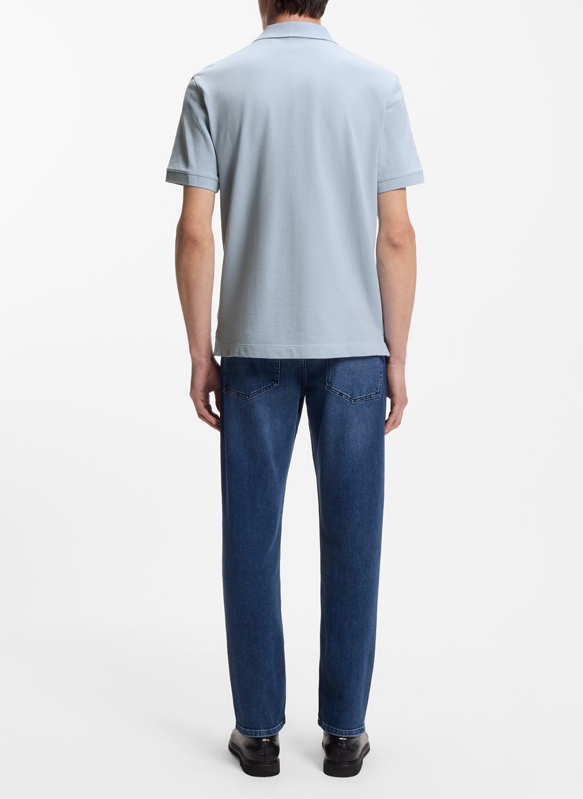 Polo manches courtes droit uni BOSS Bleu