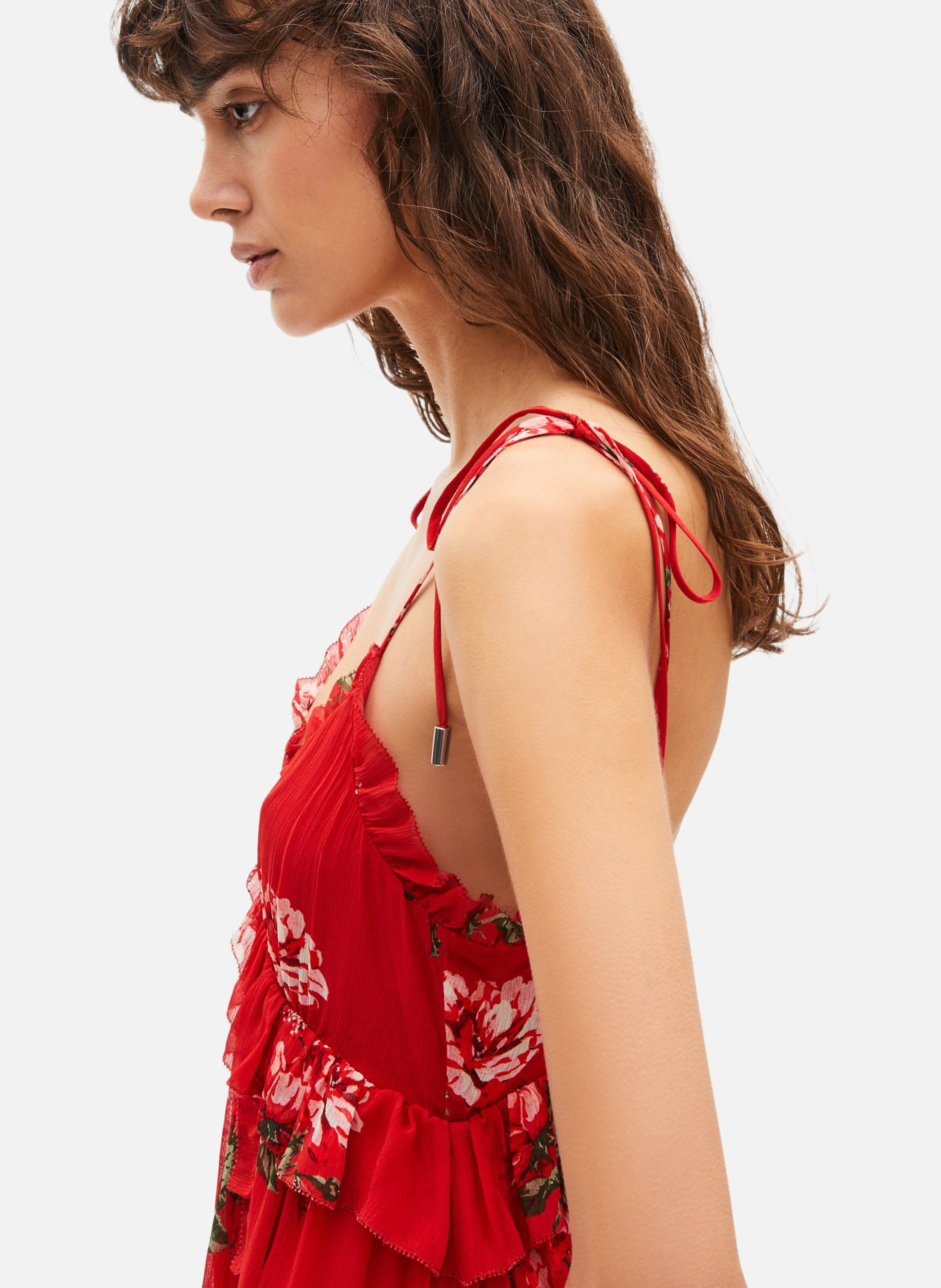 Robe courte imprimé fleuri THE KOOPLES Rouge