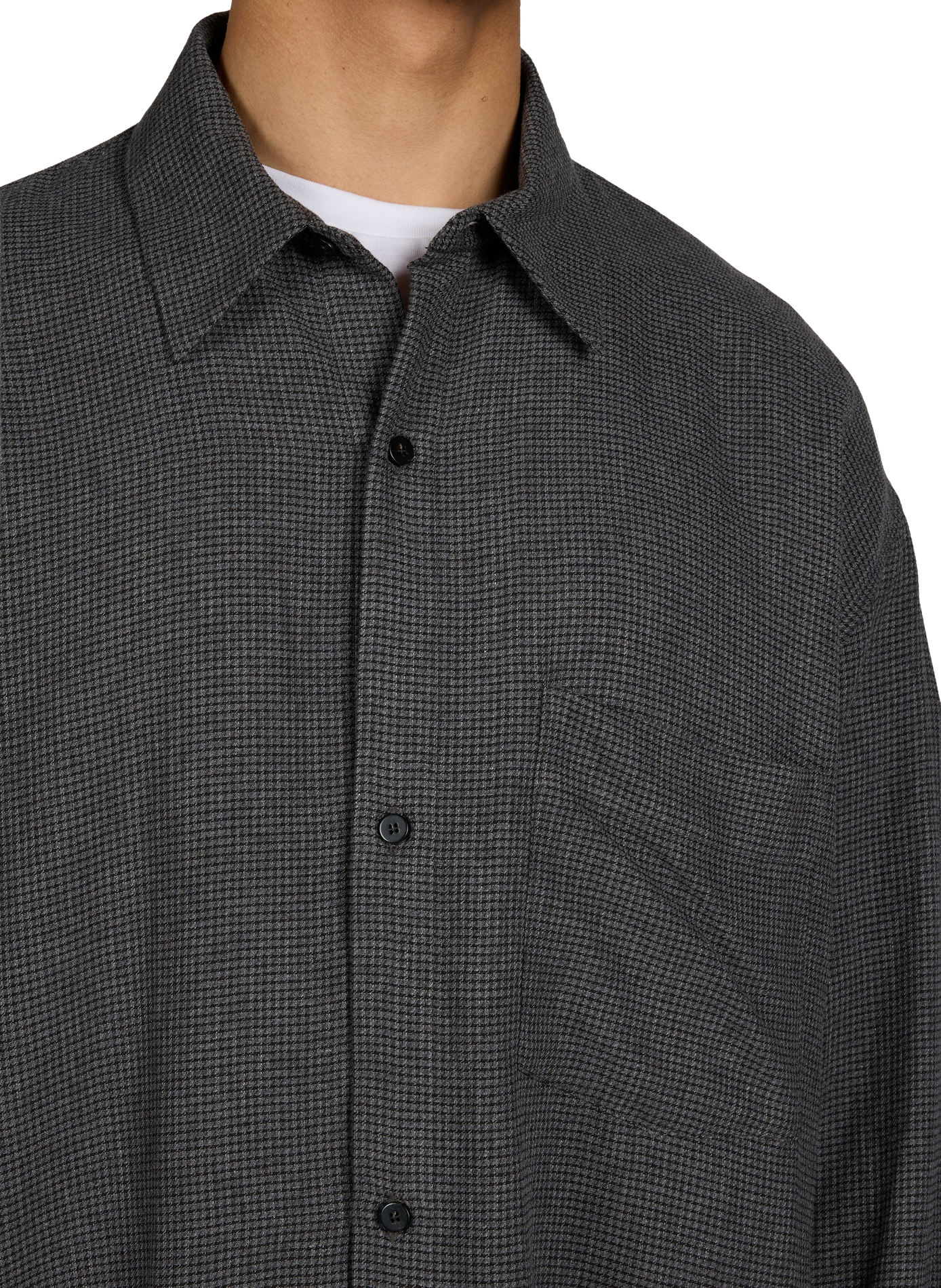 Shirt with classic plaid collar WON HUNDRED Grey