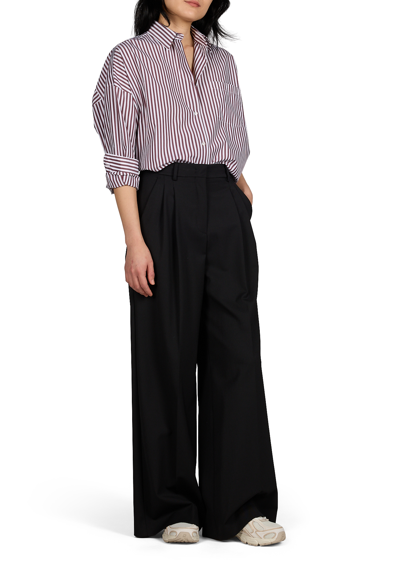 Pantalon droit uni MAX MARA WEEK END Noir