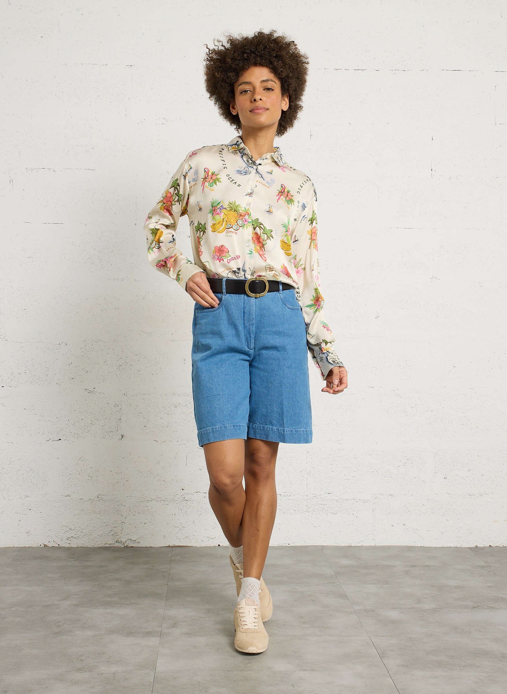 Baskets basses en cuir velours kimi BOBBIES Beige