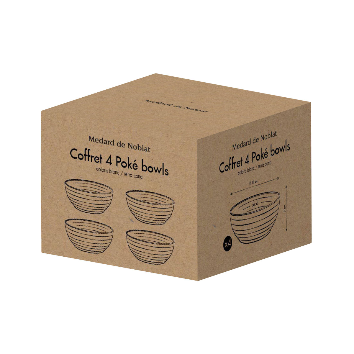 Fuji - poke bowl (lot de 4) MEDARD DE NOBLAT Rouge