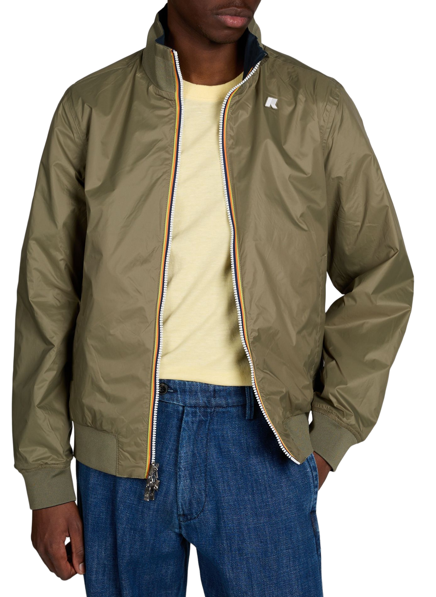 Blouson réversible en coton mélangé K-WAY Bleu