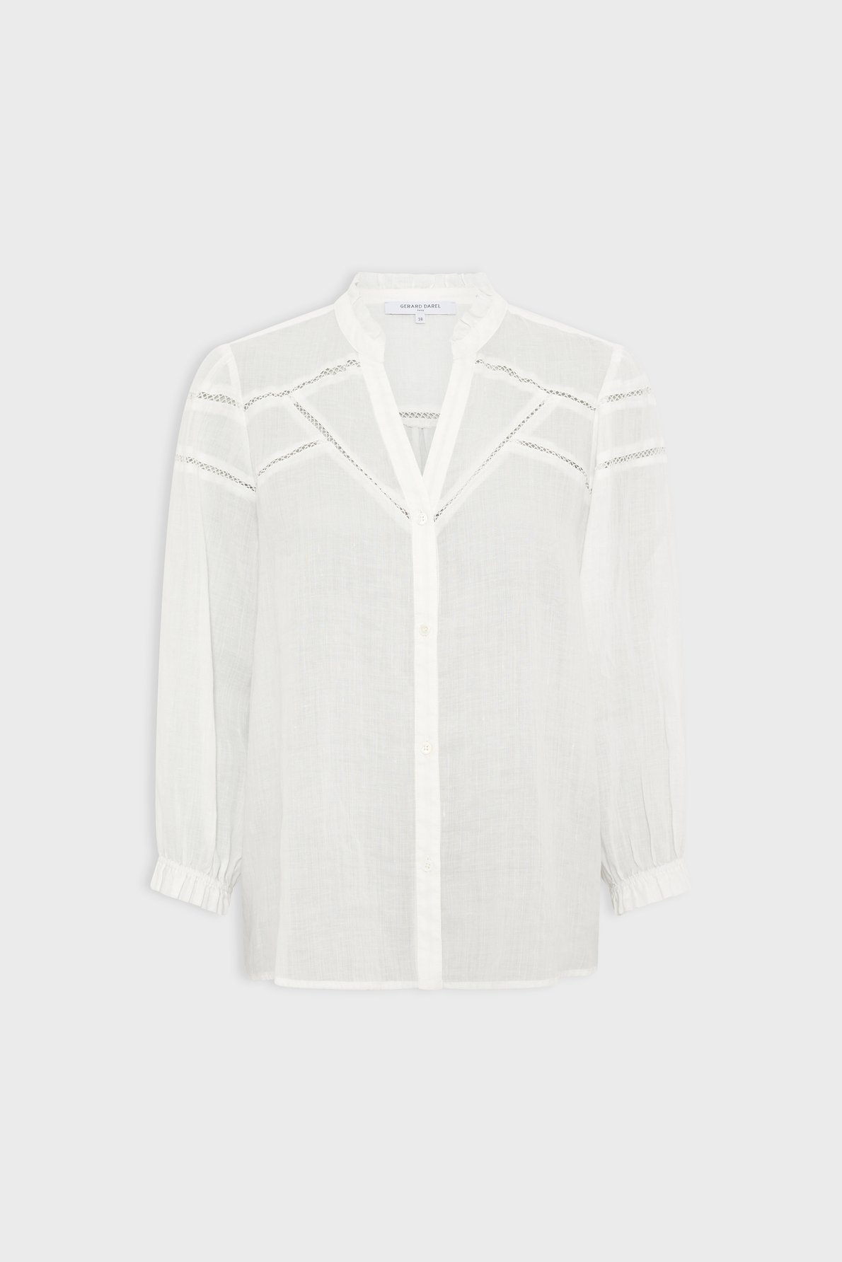 Chemise fine à broderies - cristel GERARD DAREL Beige