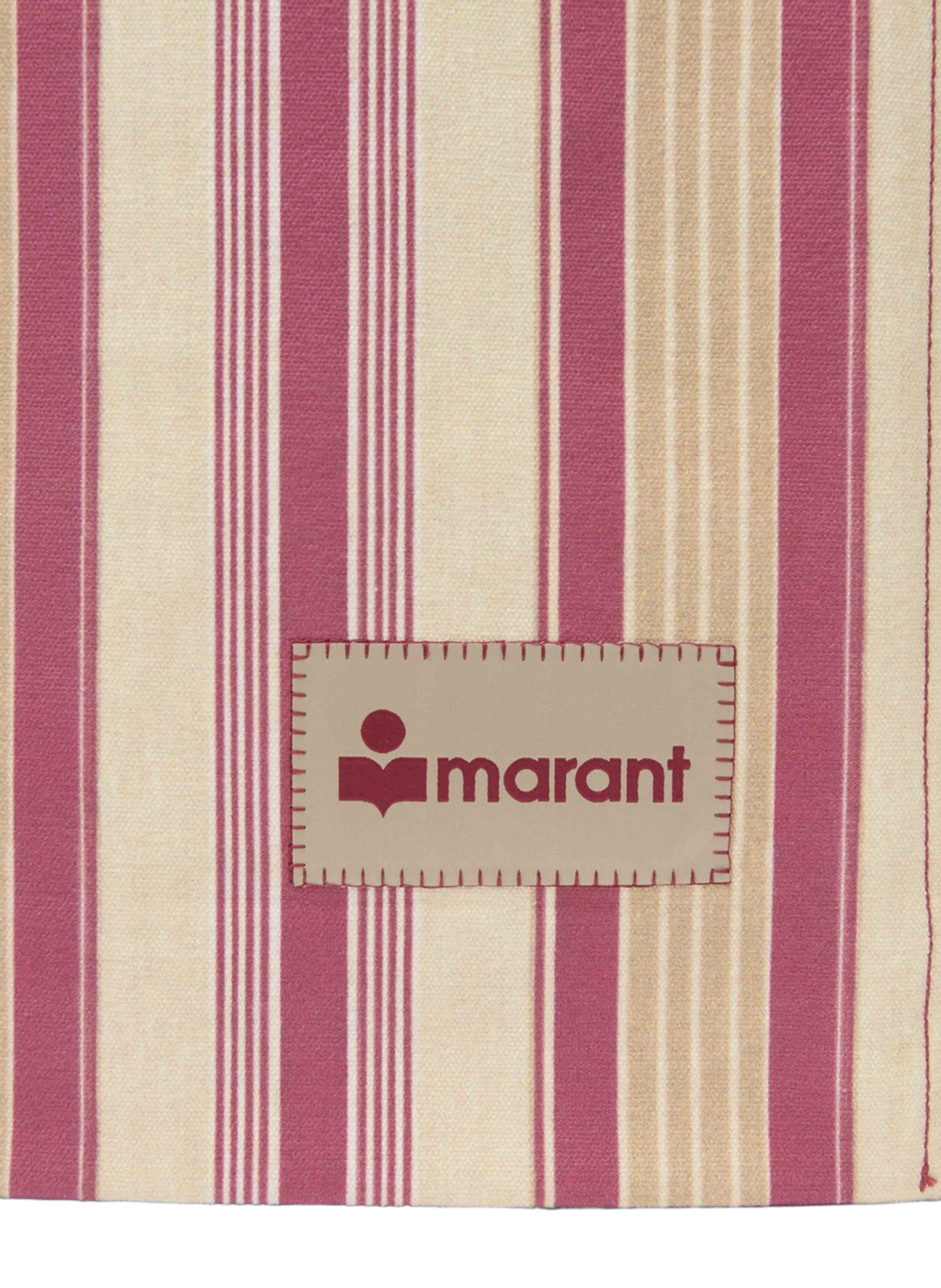 Small striped Yenky tote bag in cotton ISABEL MARANT Red