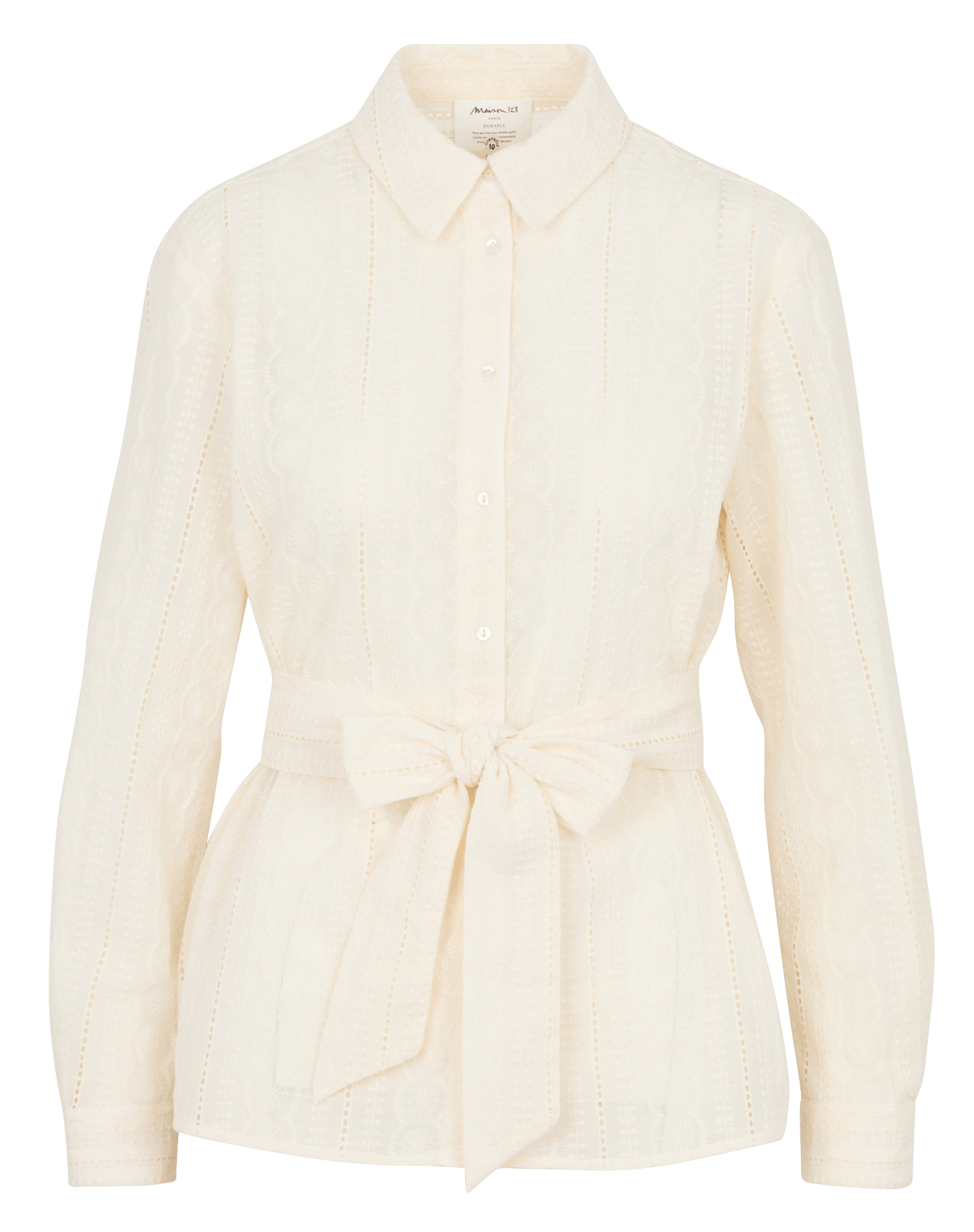 Chemise oversize brodée colette MAISON 123 Beige