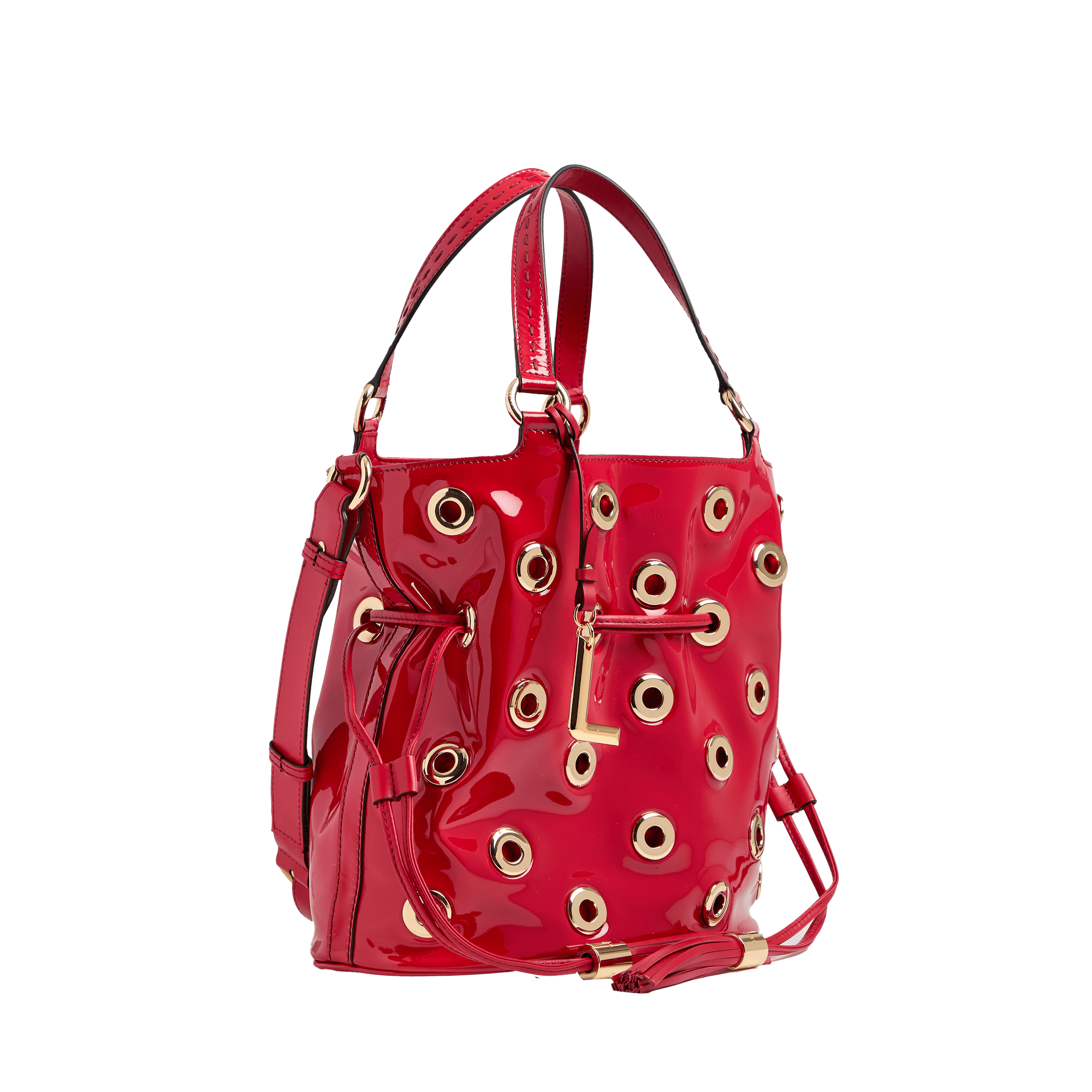 Handtas eerste flirt capsule 150 jaar in kalfsleer LANCEL Rood