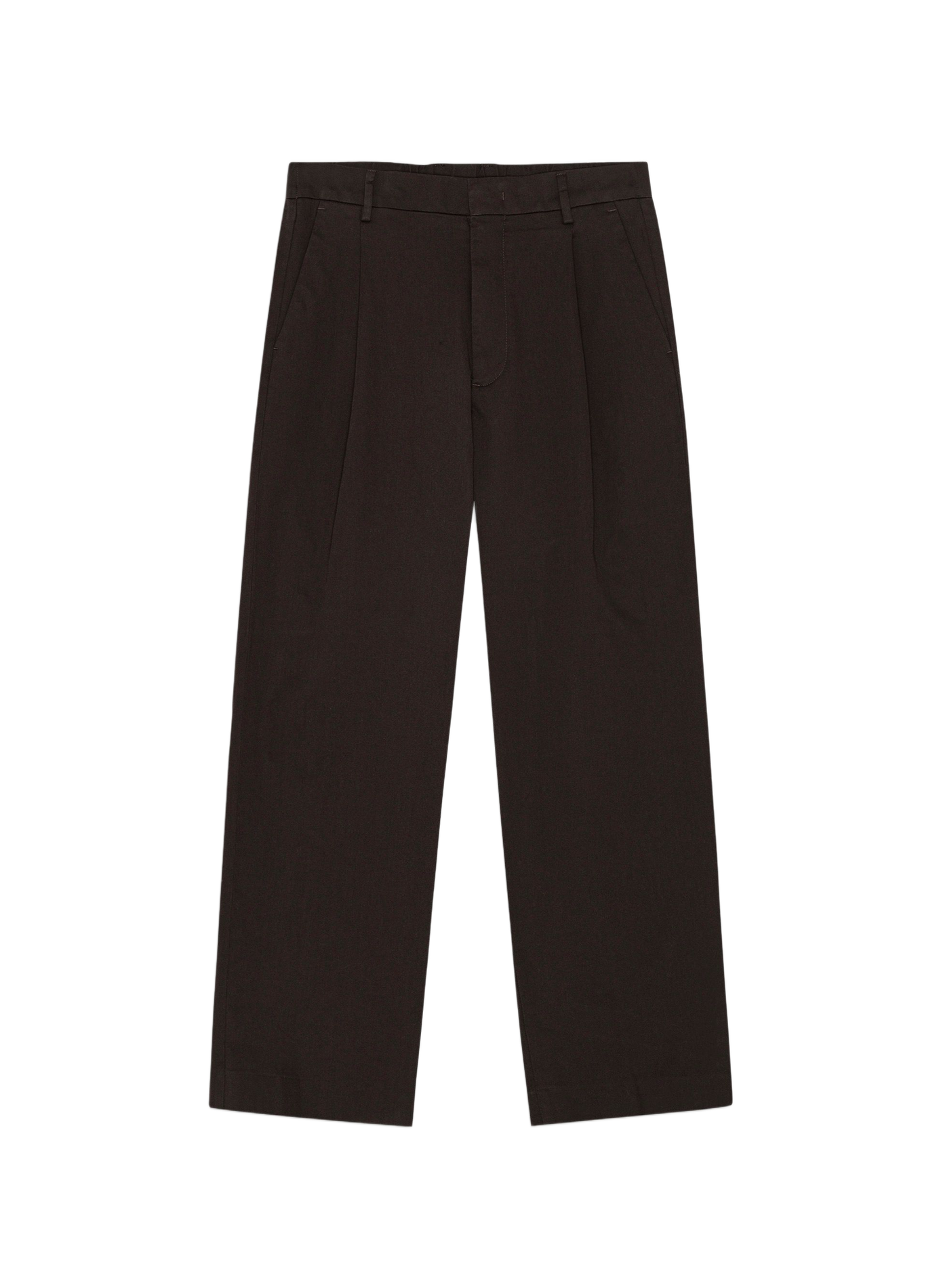 Pantalon droit en coton mélangé NN.07 Marron