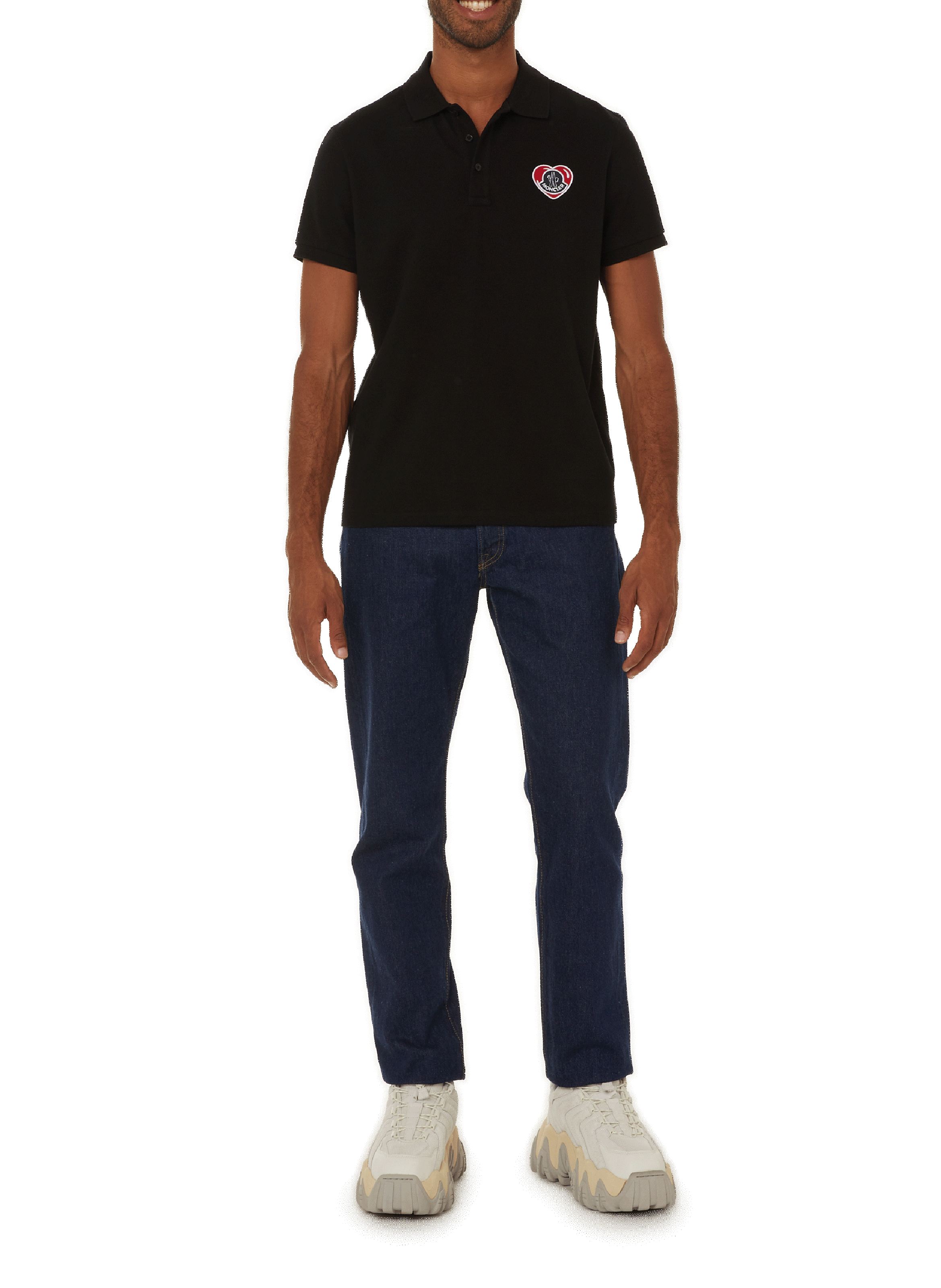 Polo en coton MONCLER Noir