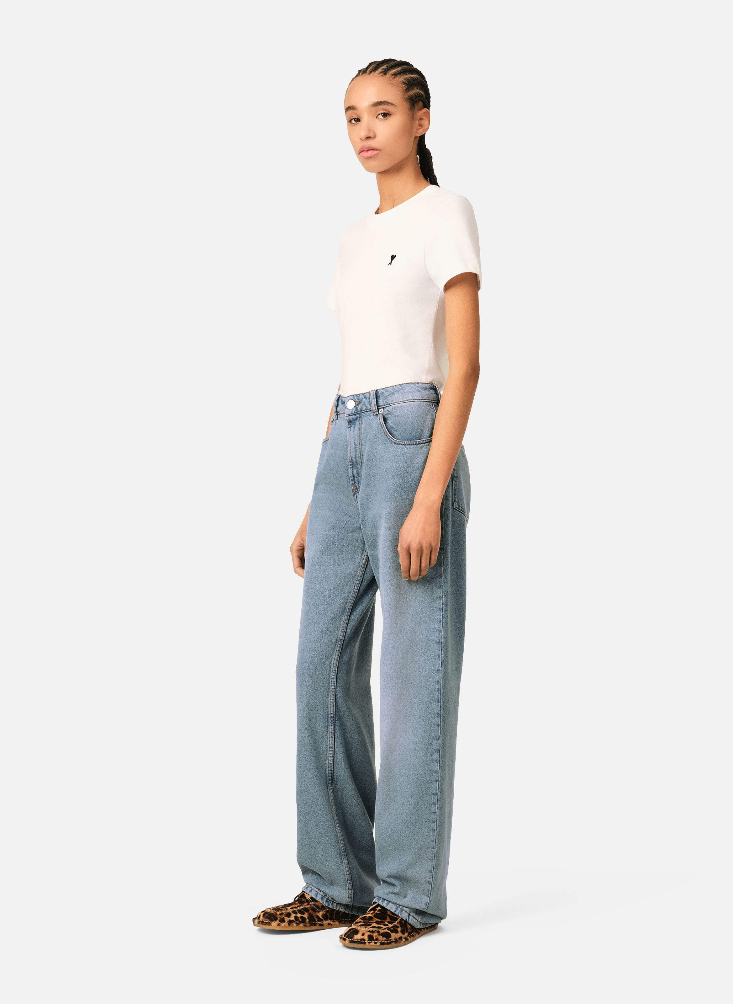 Jean coupe large en coton AMI PARIS Bleu