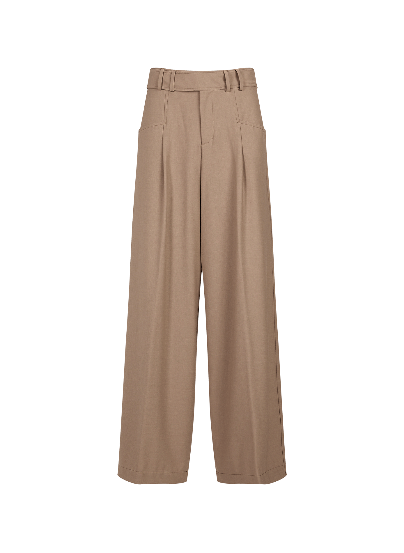 Pantalon large en laine mélangée CLOSED Beige