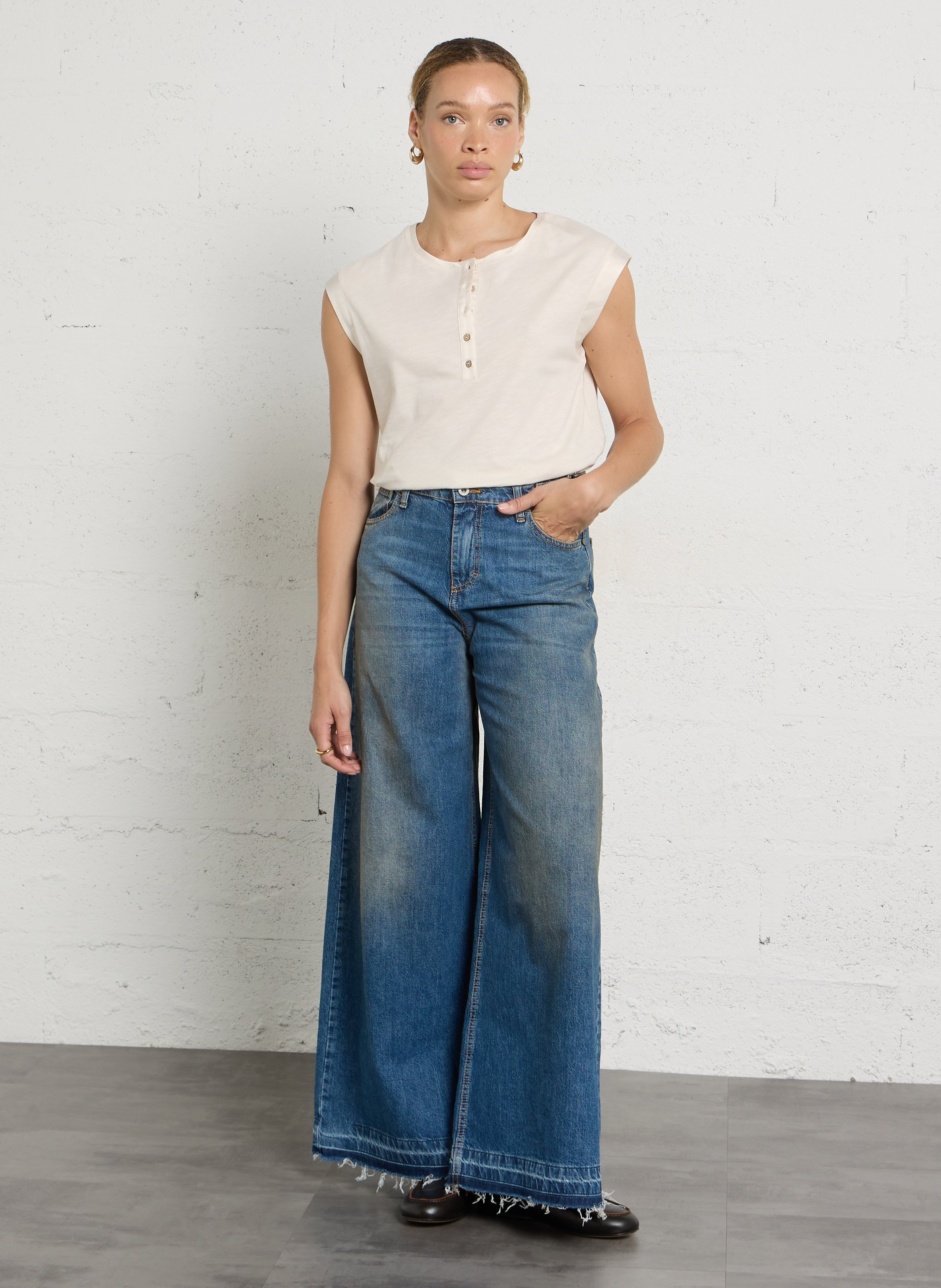 Tee-shirt oversize en coton terence MAISON 123 Beige