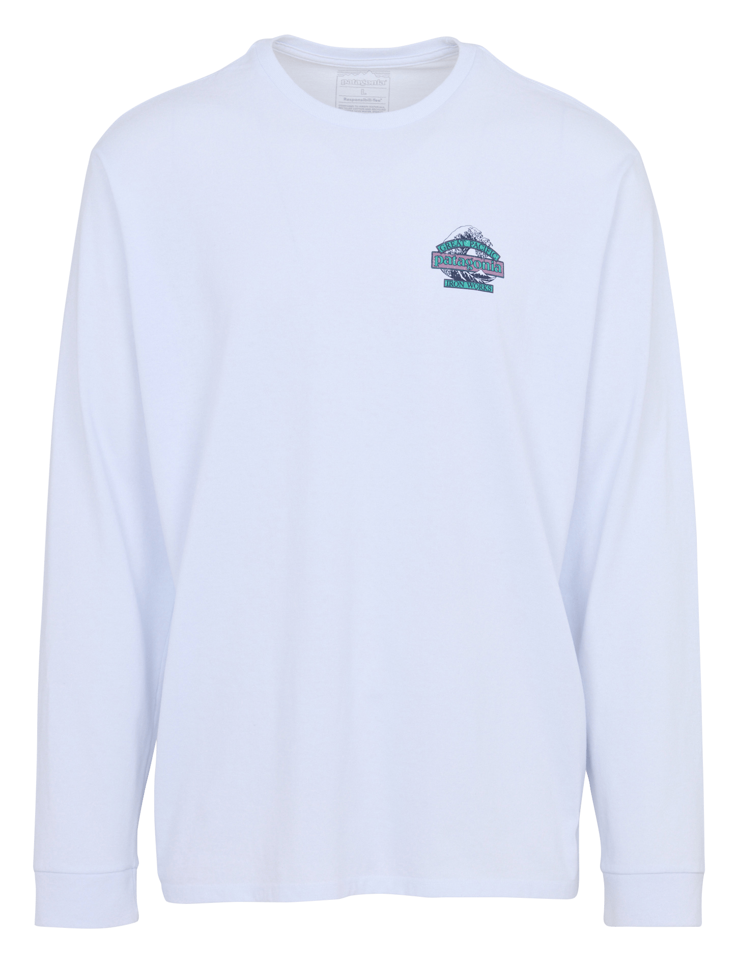 Tee-shirt droit col rond en coton recyclé mélangé PATAGONIA Blanc