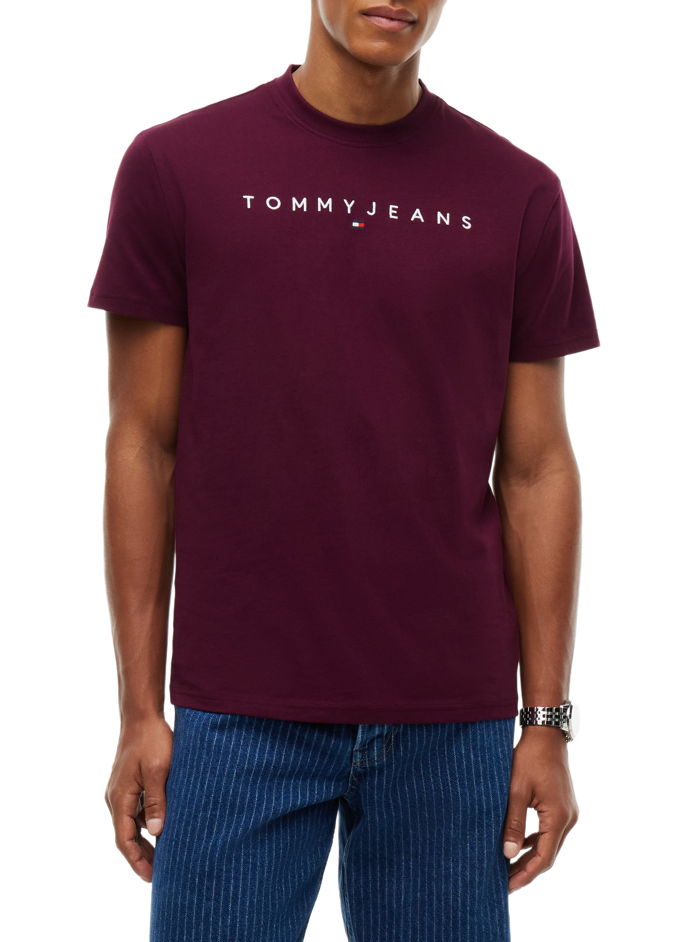 T-shirt à logo brodé TOMMY HILFIGER Rouge
