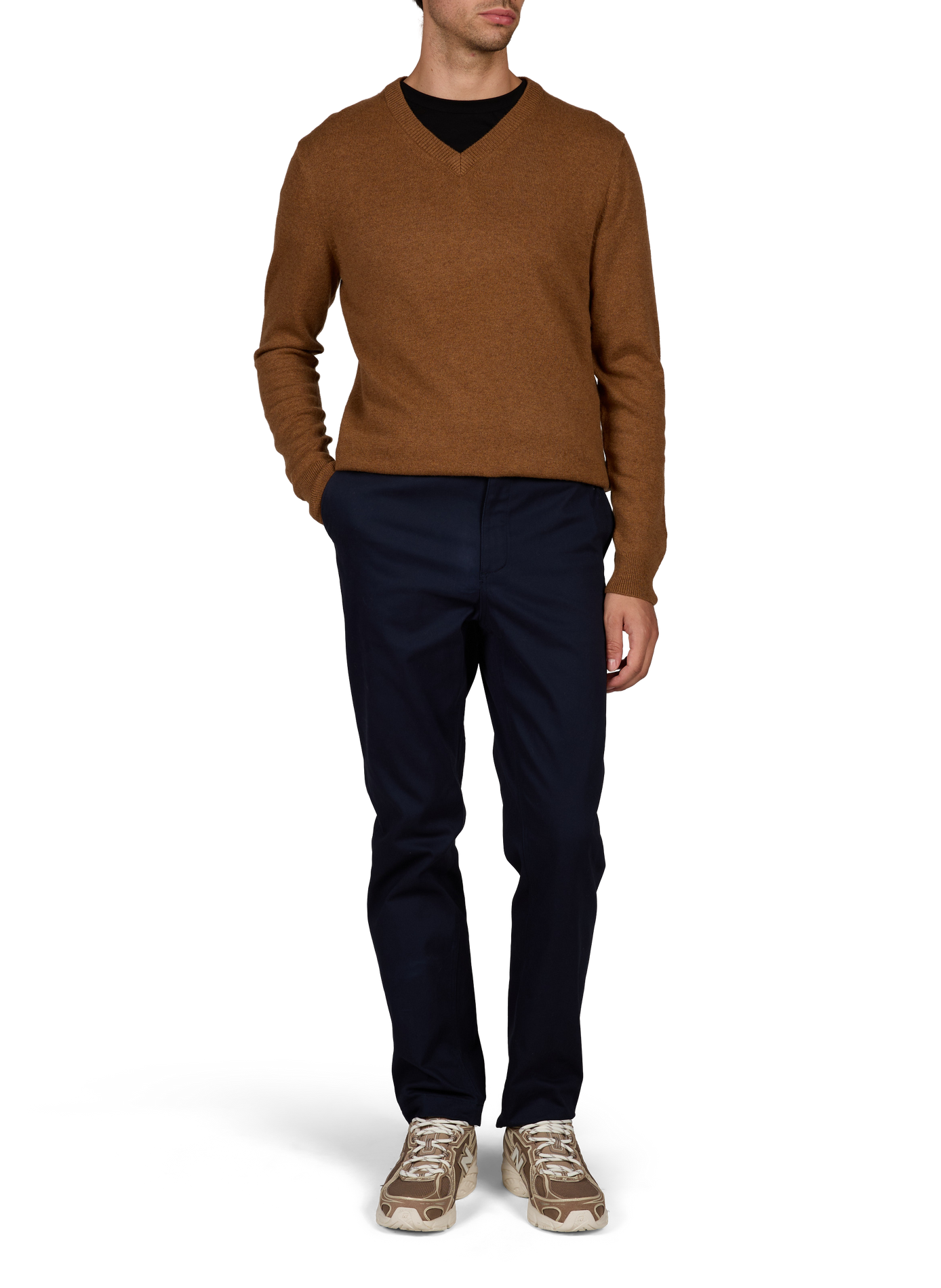 Pantalon chino droit en coton mélangé AU PRINTEMPS PARIS Bleu