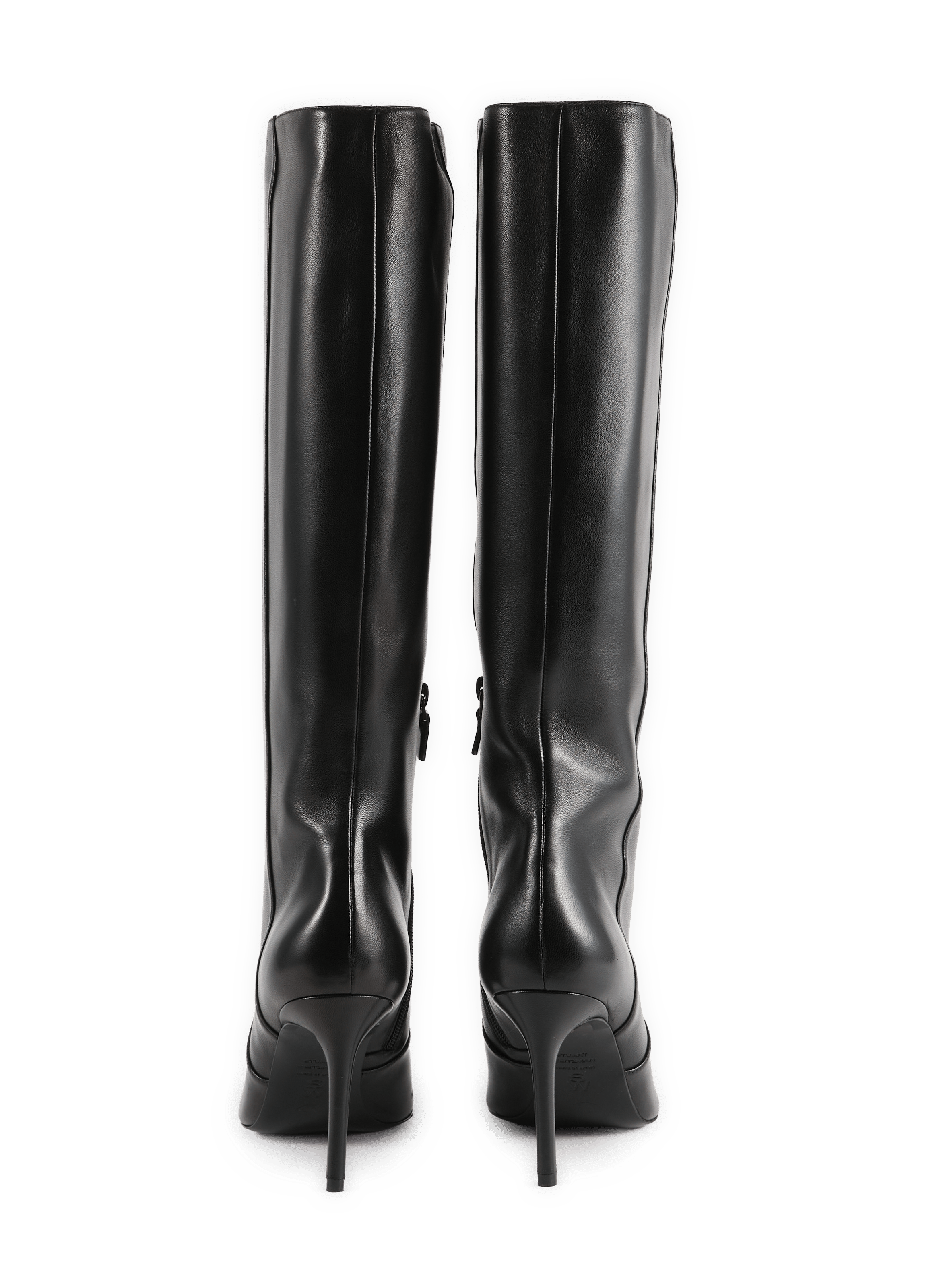 High leather stiletto-heel boots STUART WEITZMAN Black