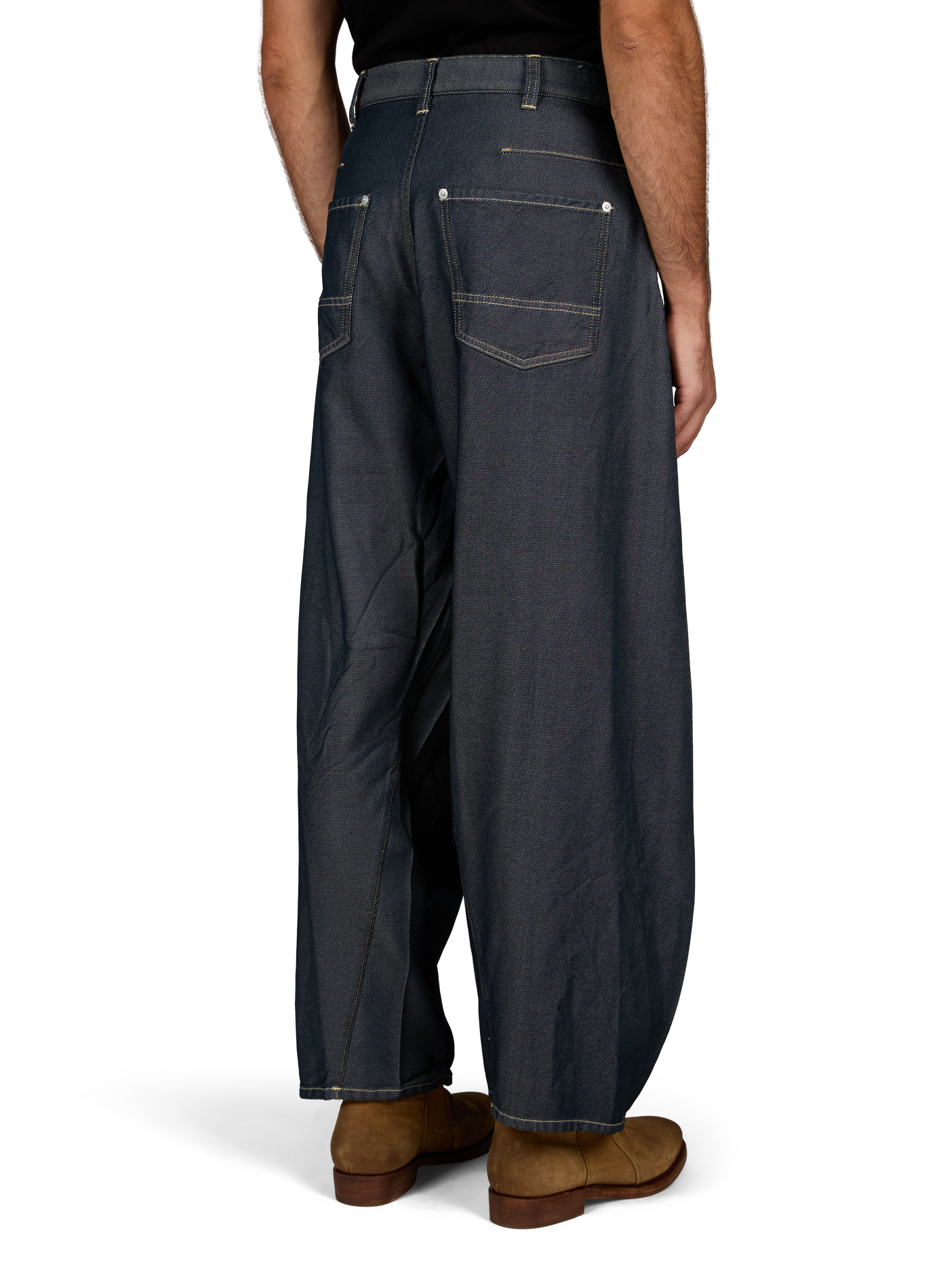 Wide-leg balloon jeans in denim effect COMME DES GARCONS HOMME Multicolour