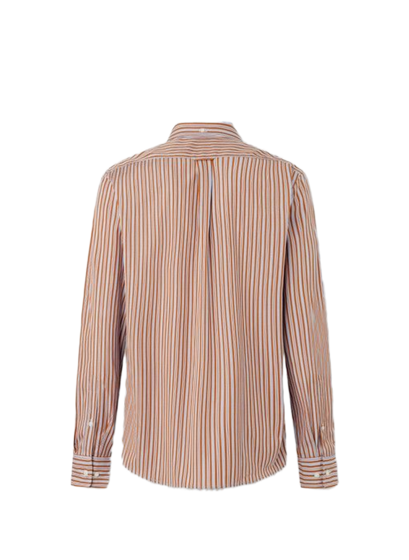 Classic-collar striped cotton shirt FACONNABLE Brown