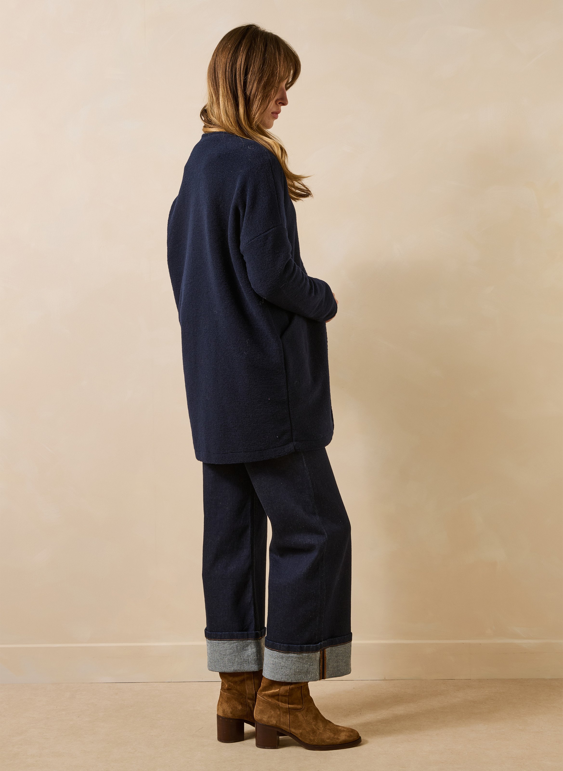 Jas met ronde hals LA FEE MARABOUTEE Blauw