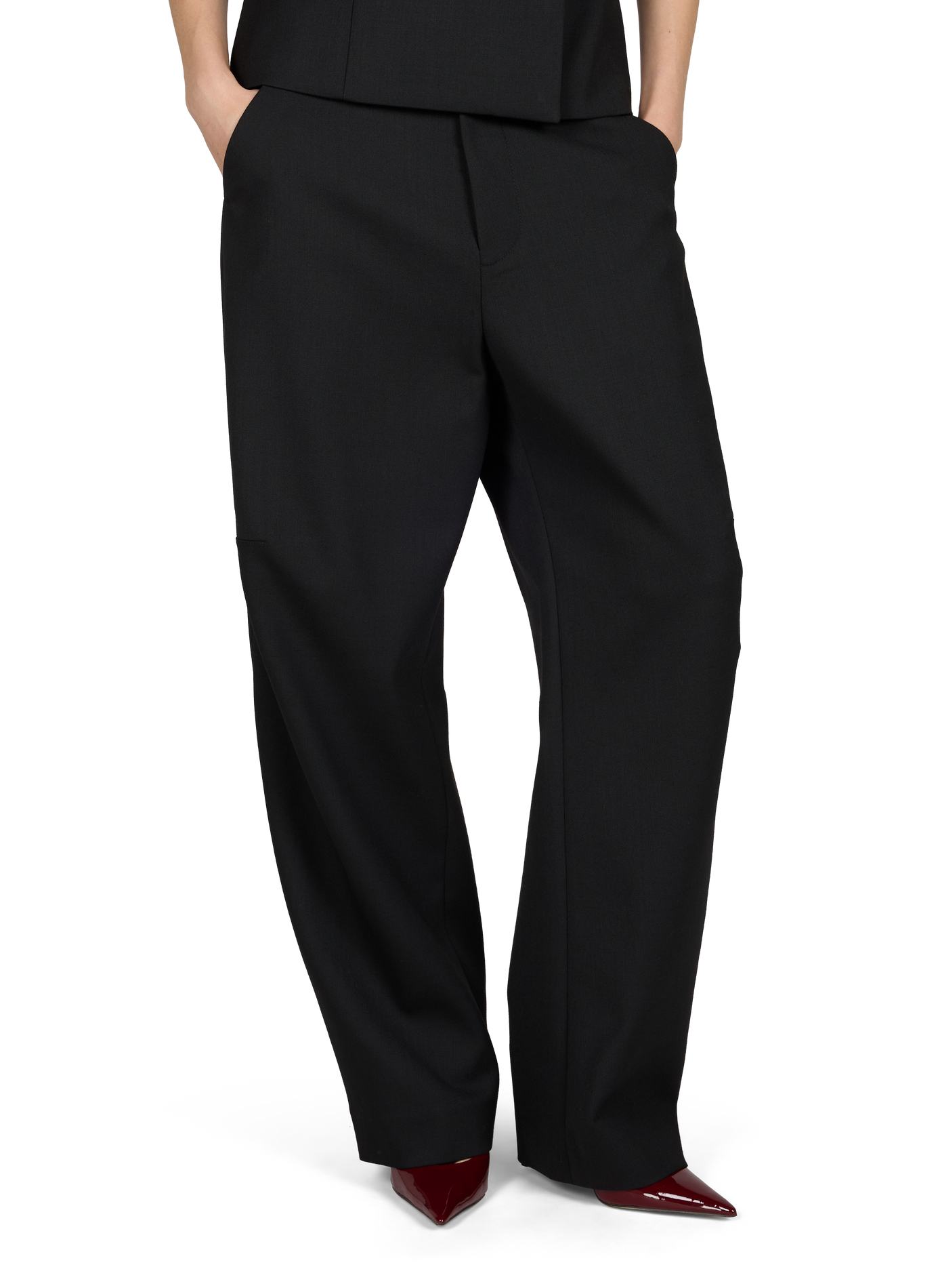 Plain tailored wide-leg trousers COPERNI Black