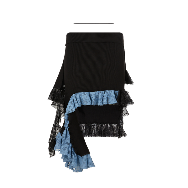 Ester Manas Asymmetric Skirt With Lace In Black