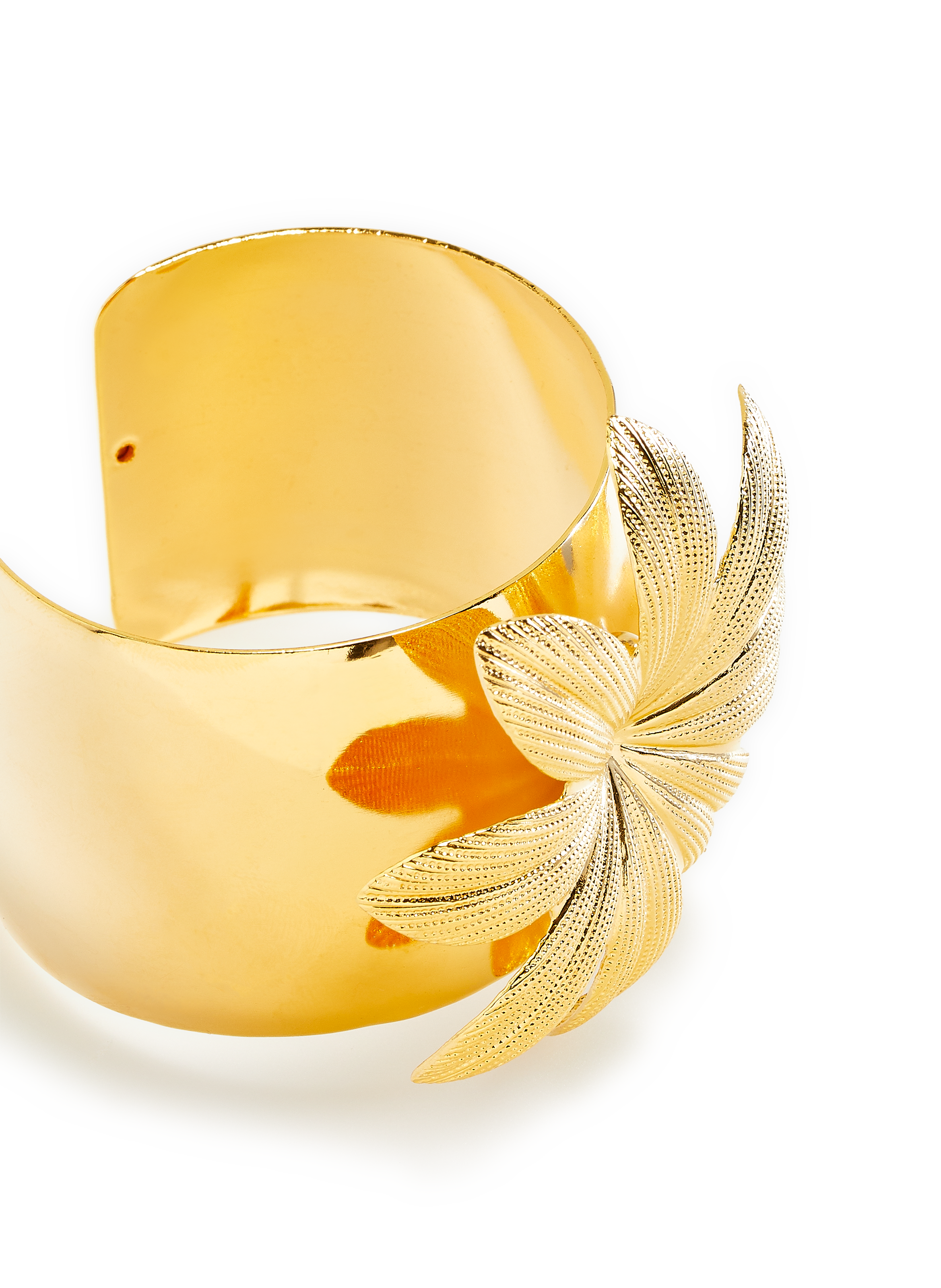 Manchette à détail fleurs DESTREE Doré