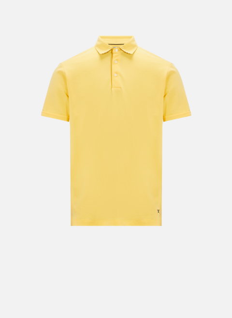 قميص polo القطن العادي باللون الأصفرhackett 