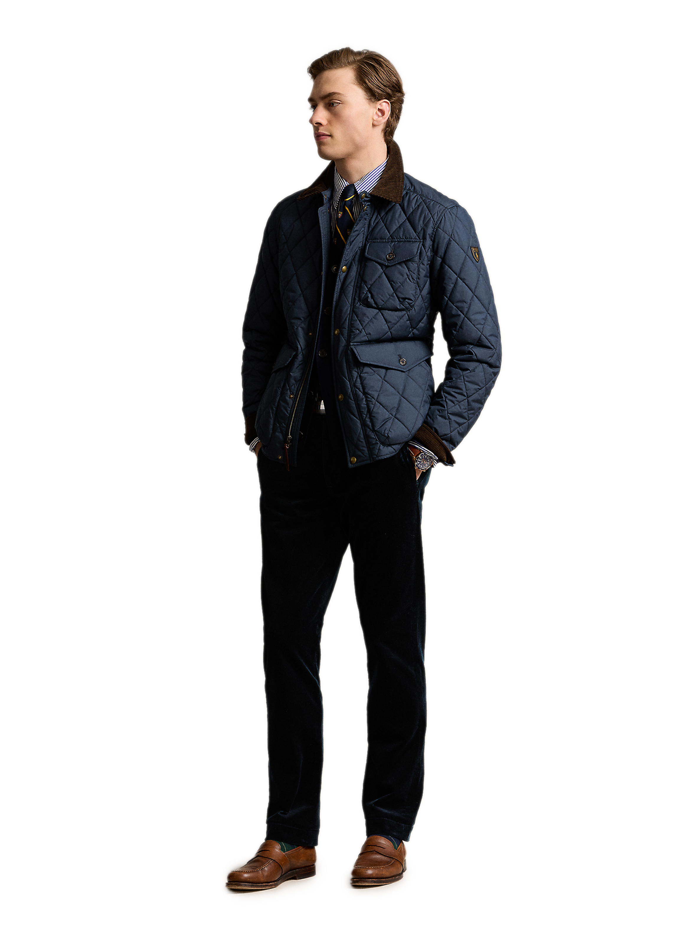 Straight corduroy trousers POLO RALPH LAUREN Blue