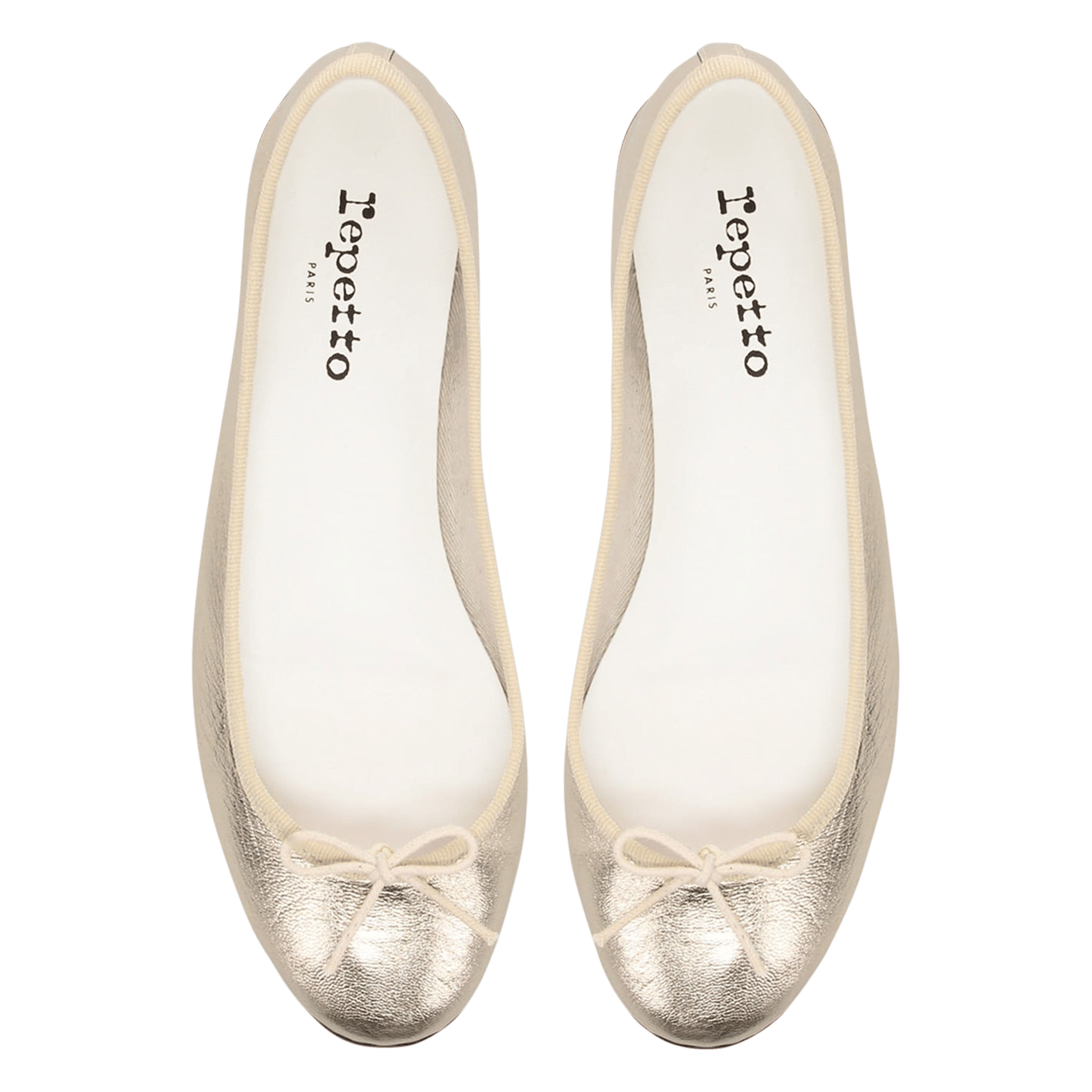 Ballerines métallisé en cuir cendrillon REPETTO Doré