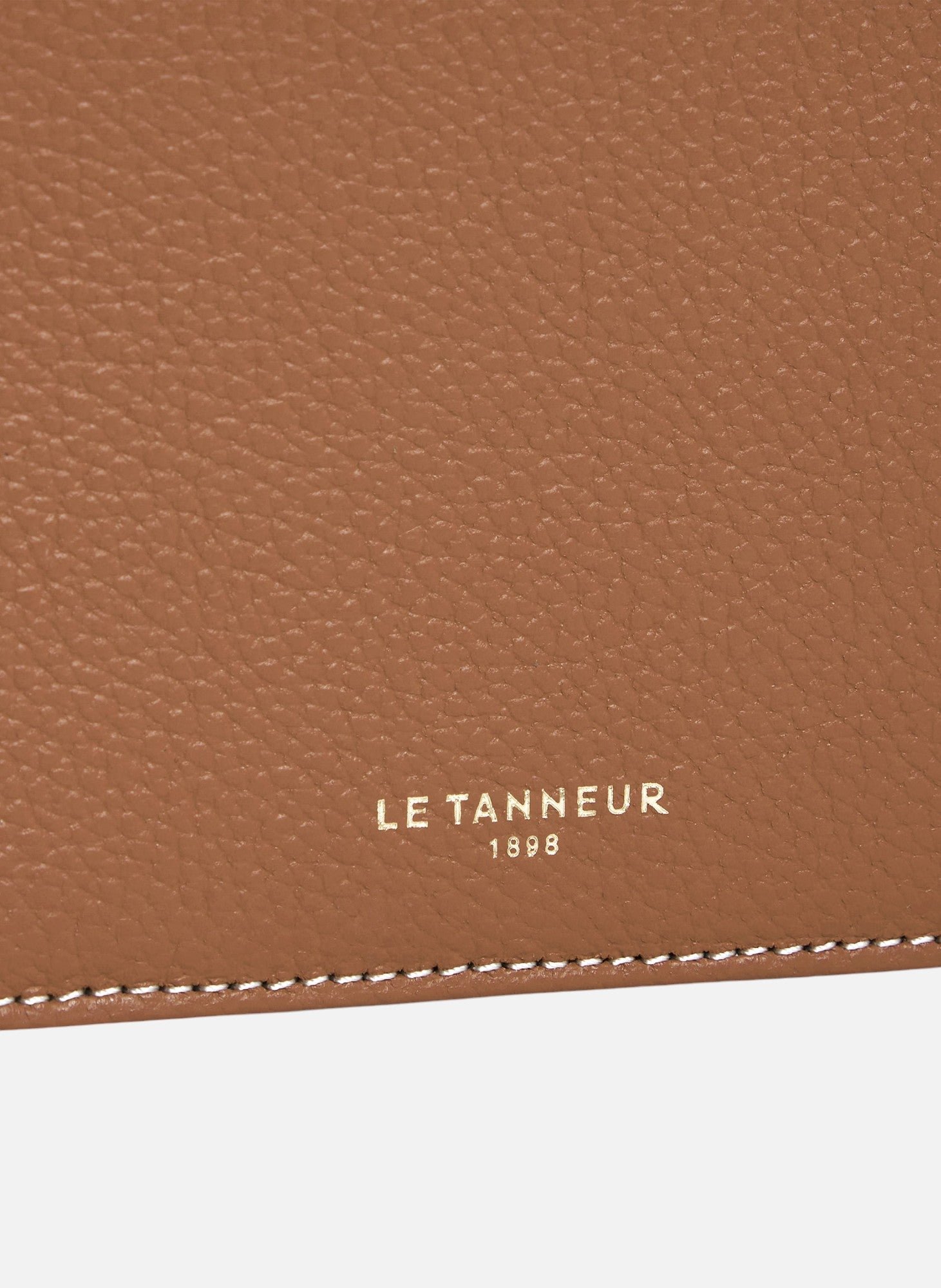 Porte cartes zippé emilie en cuir grainé LE TANNEUR Marron