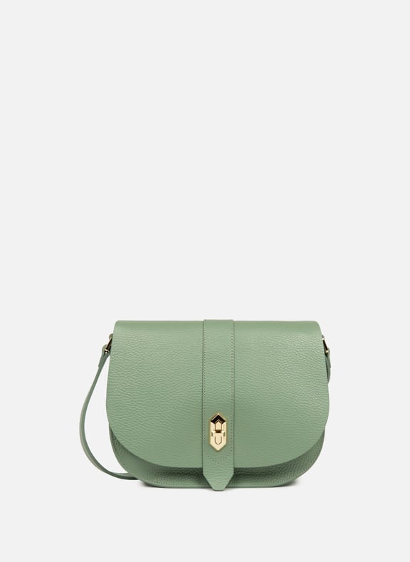 Sac besace - top double Vert by LANCASTER LANCASTER Sac besace - top double Vert